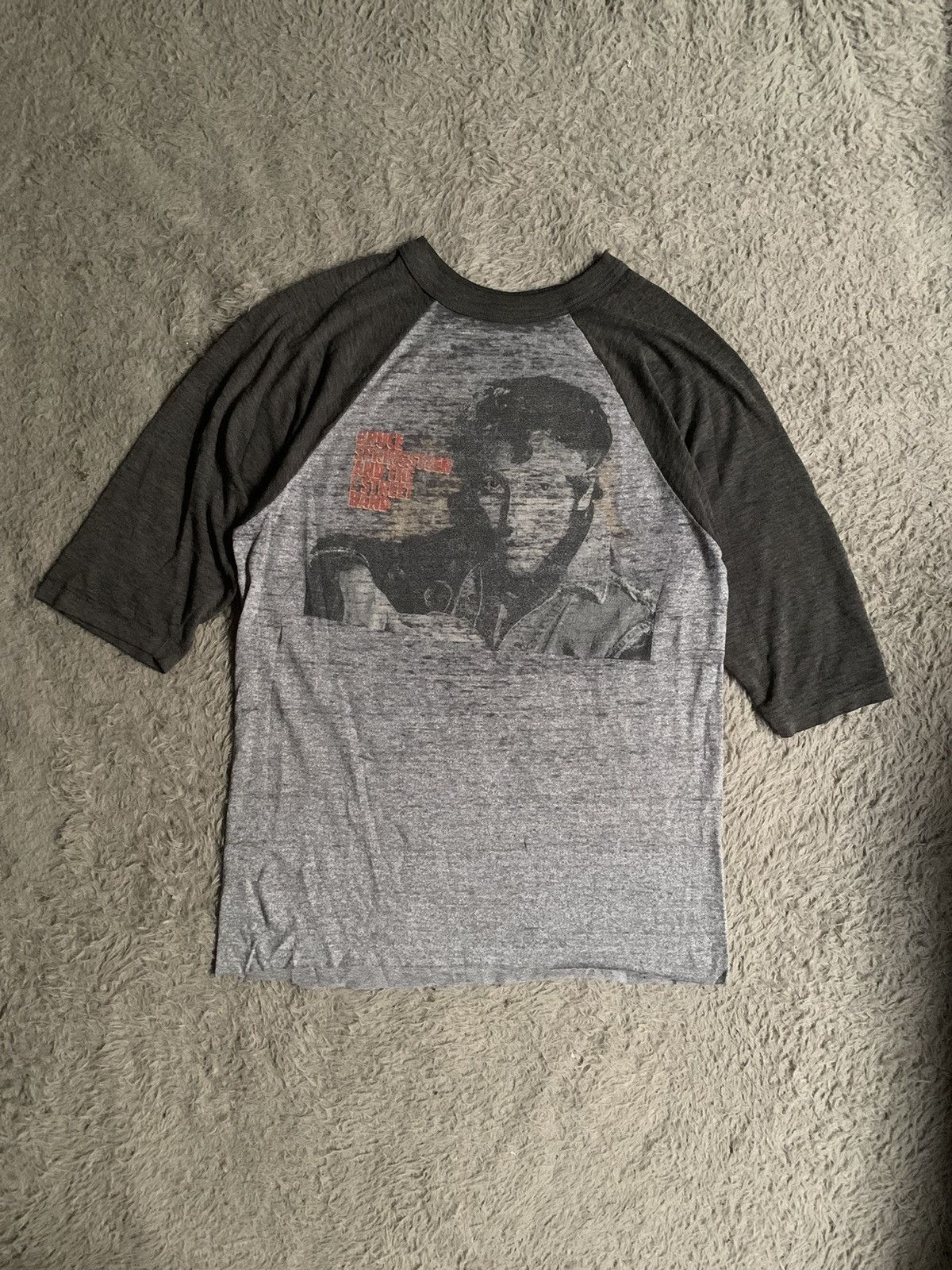 Band Tees Vintage 80s Bruce Springsteen Word Tour 84-85 Raglan Tee erd Size US M / EU 48-50 / 2 - 1 Thumbnail