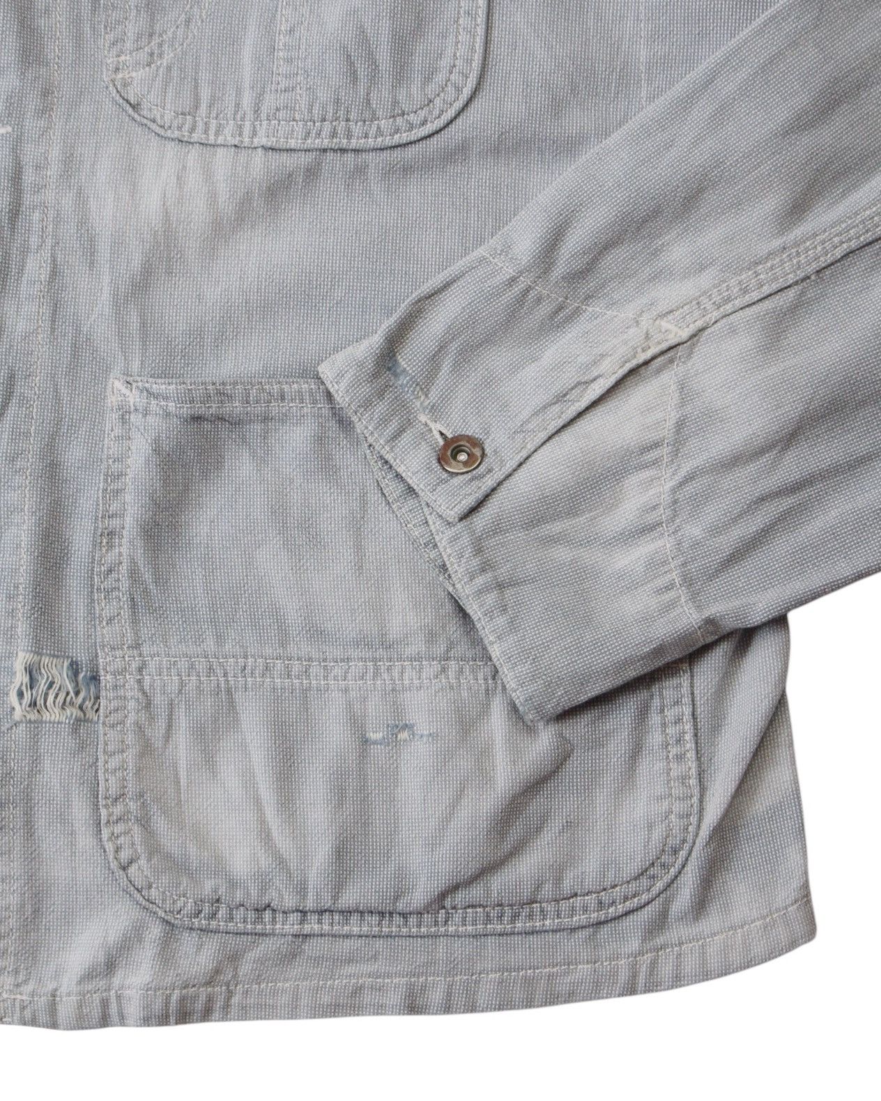 Polo Ralph Lauren 2000S POLO RALPH LAUREN DISTRESSED PATCHWORK CHORE JACKET Size US L / EU 52-54 / 3 - 4 Thumbnail