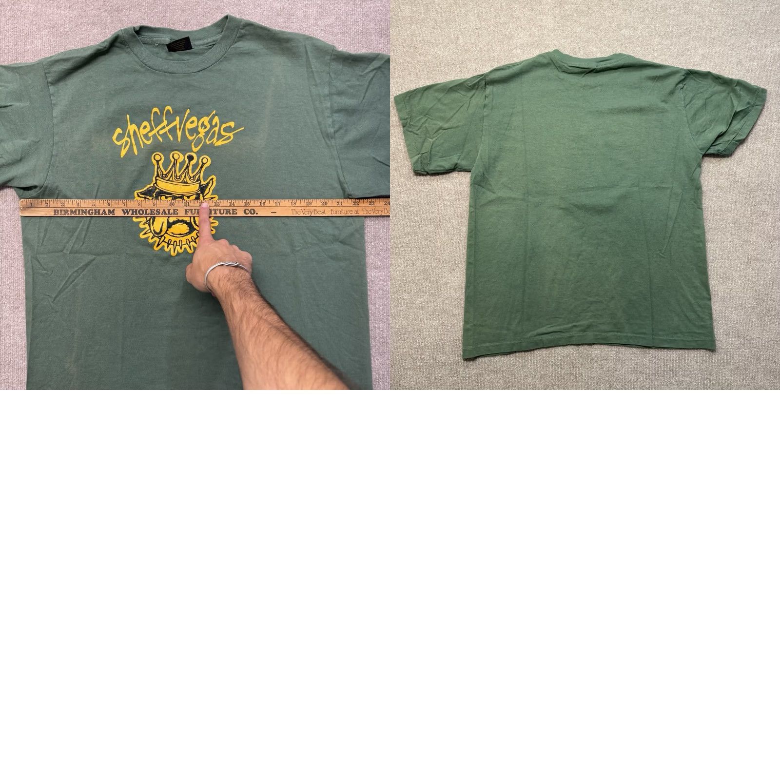 Vintage VINTAGE Sheffvegas Dog T Shirt Mens XL Green Tee 90s Rap Graphic Cotton Crew Neck Short Sleeve Size US XL / EU 56 / 4 - 8 Thumbnail