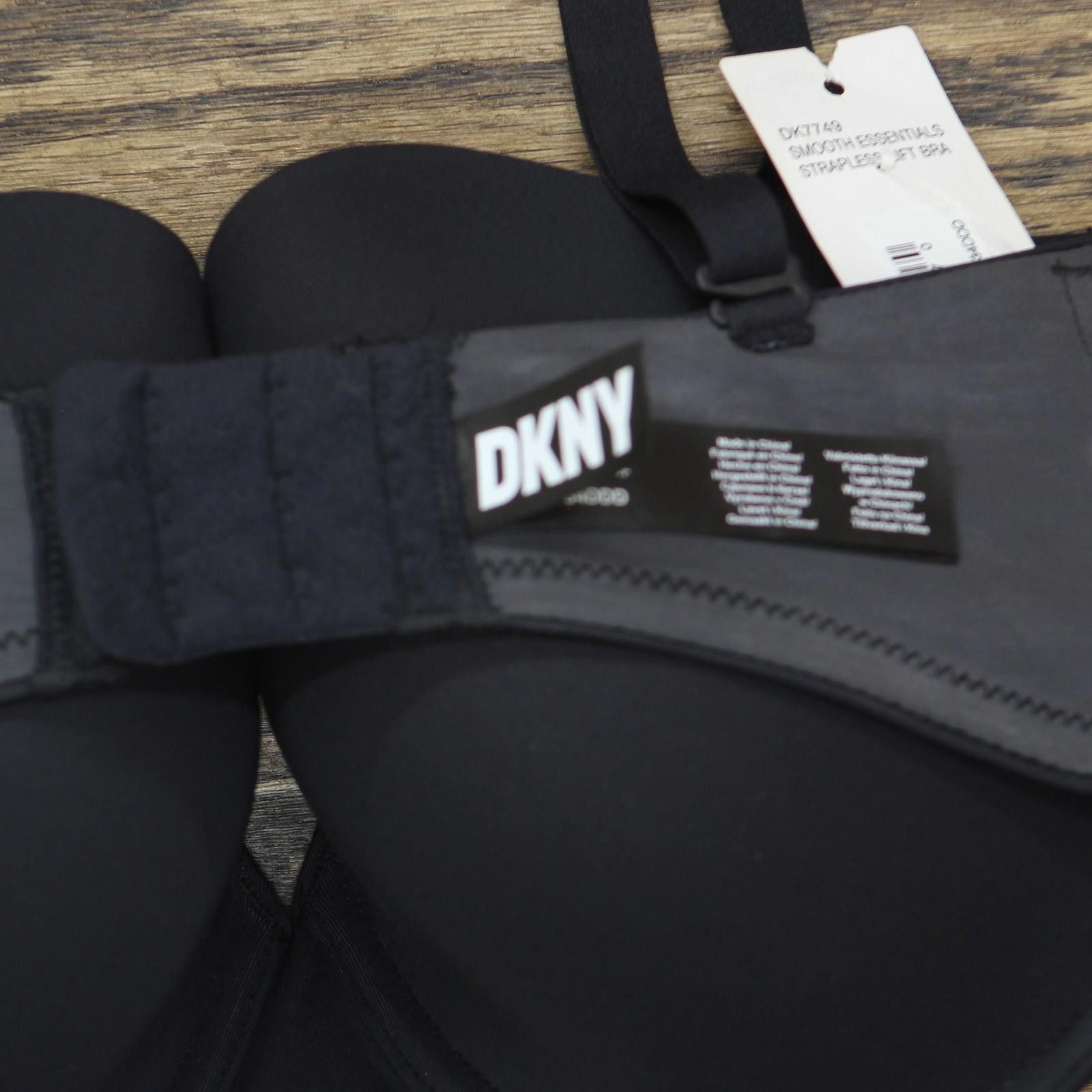 DKNY Dkny Smooth Essentials Strapless Bra Dk7749 Black 34ddd Size ONE SIZE - 5 Thumbnail