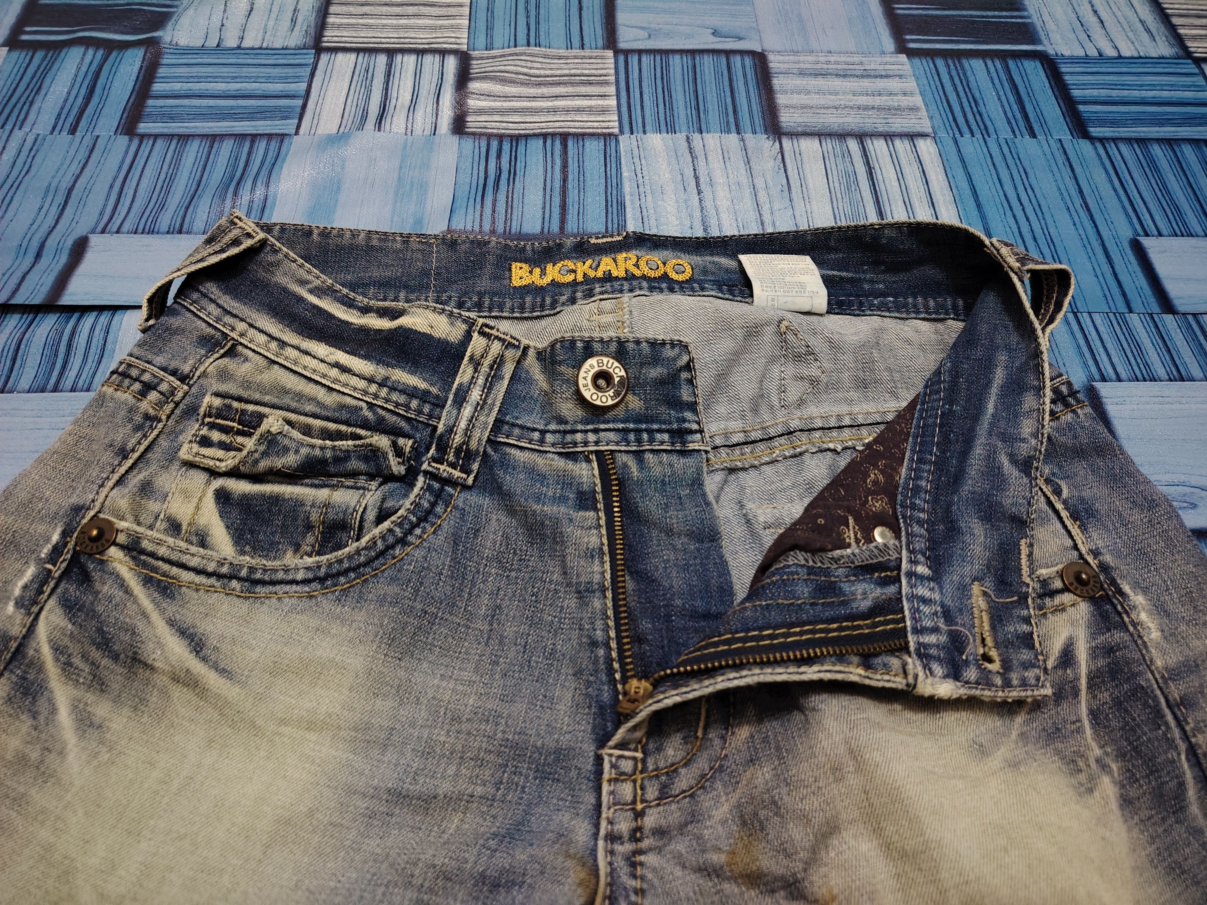 Hysteric Glamour 💥Thrashed💥 90s Buckaroo Flared Jeans Distressed Bootcut Size US 28 / EU 44 - 14 Thumbnail