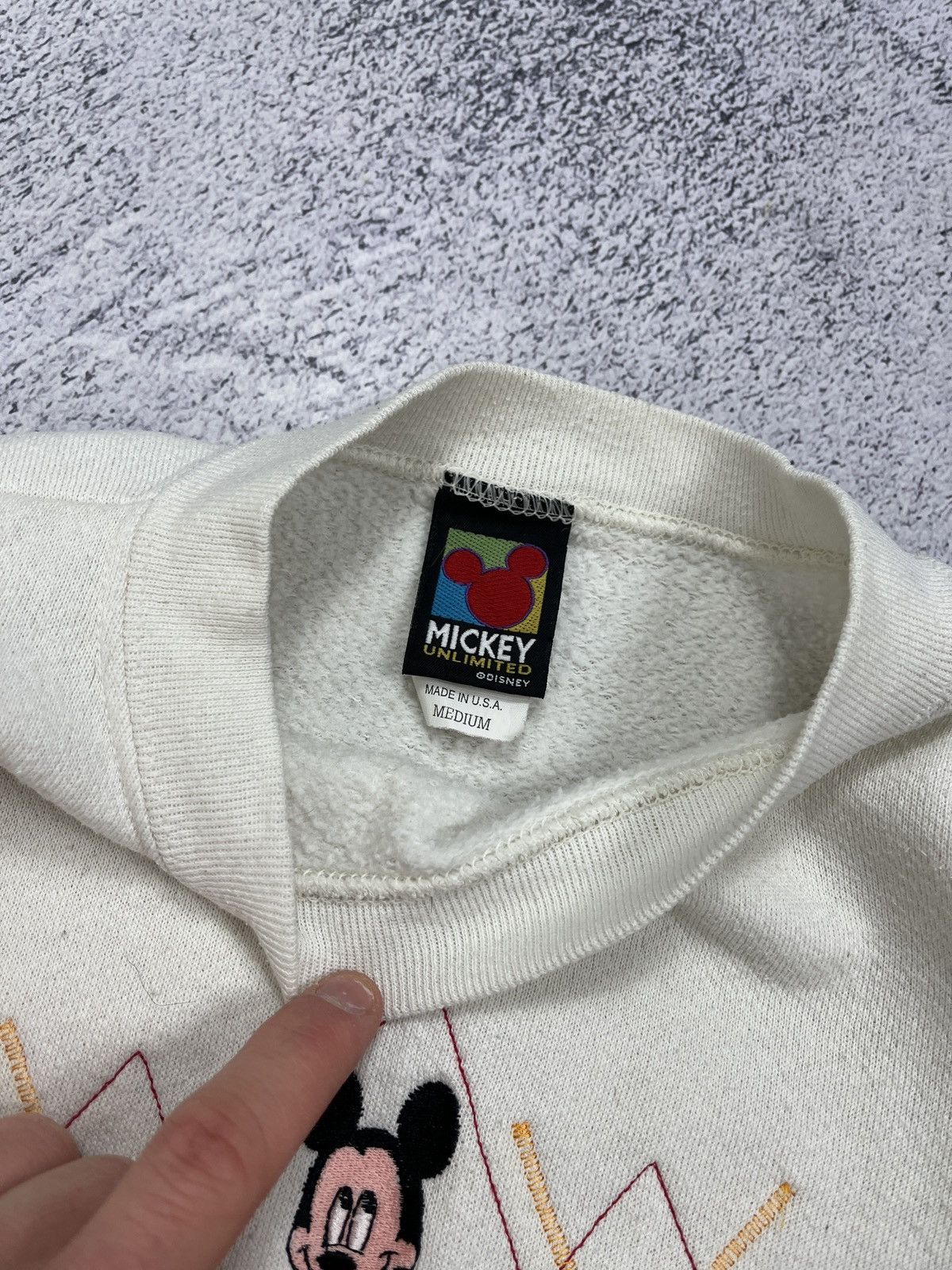 Disney × Mickey Unlimited × Vintage Vintage 90’s Mickey Unlimited Mickey Mouse Sweatshirt Rare Size US S / EU 44-46 / 1 - 8 Thumbnail