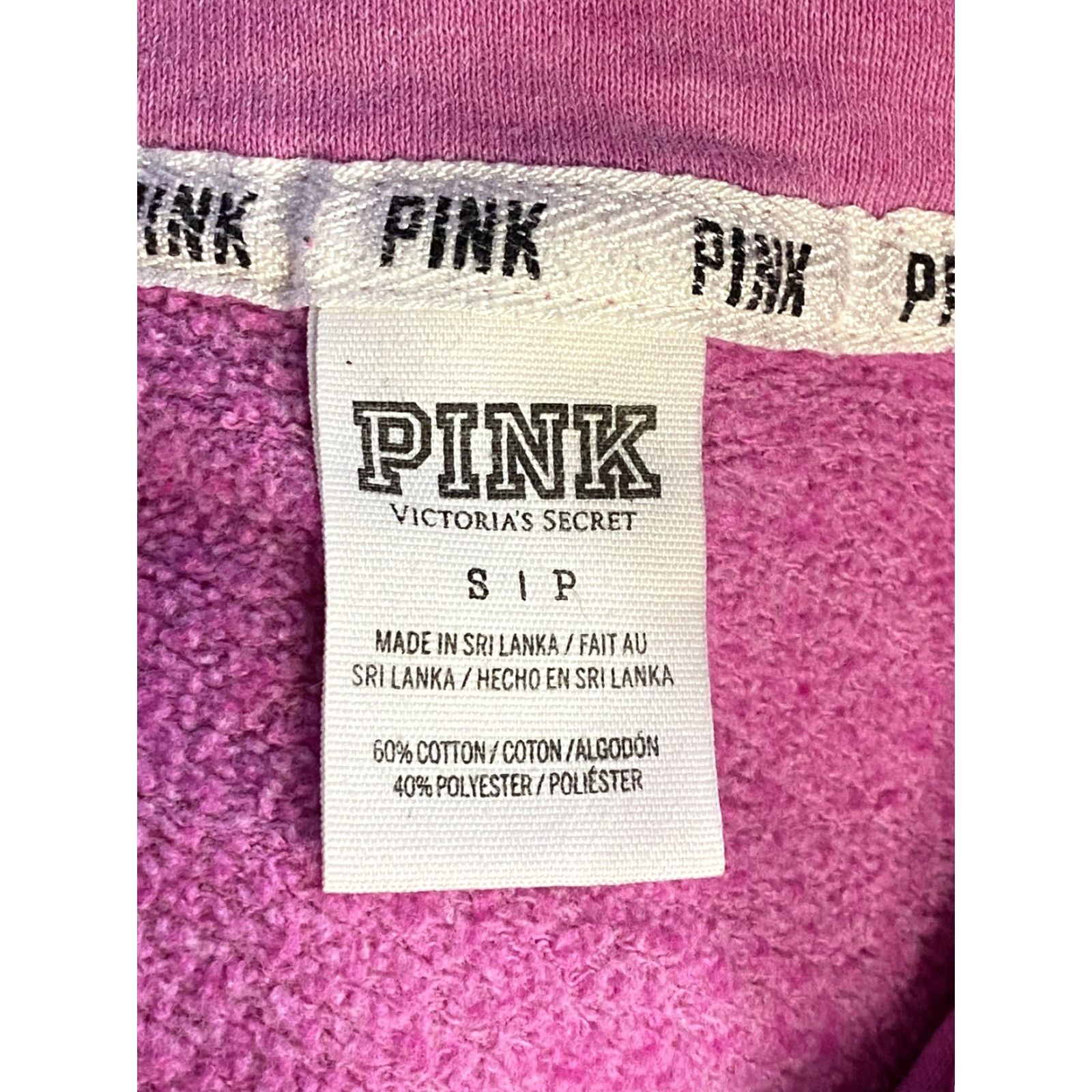 Pinko VS PINK 1/4 Zip Sweatshirt Womens Pink Long Sleeve Mock Pullover size Small Size S / US 4 / IT 40 - 4 Thumbnail