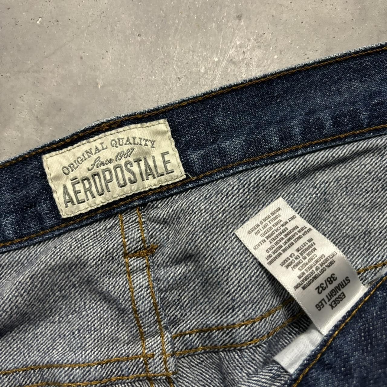 Japanese Brand × Vintage Crazy Vintage Y2K/2000s Baggy Grunge Dark Wash Skater Denim Jeans! Size US 38 / EU 54 - 8 Thumbnail