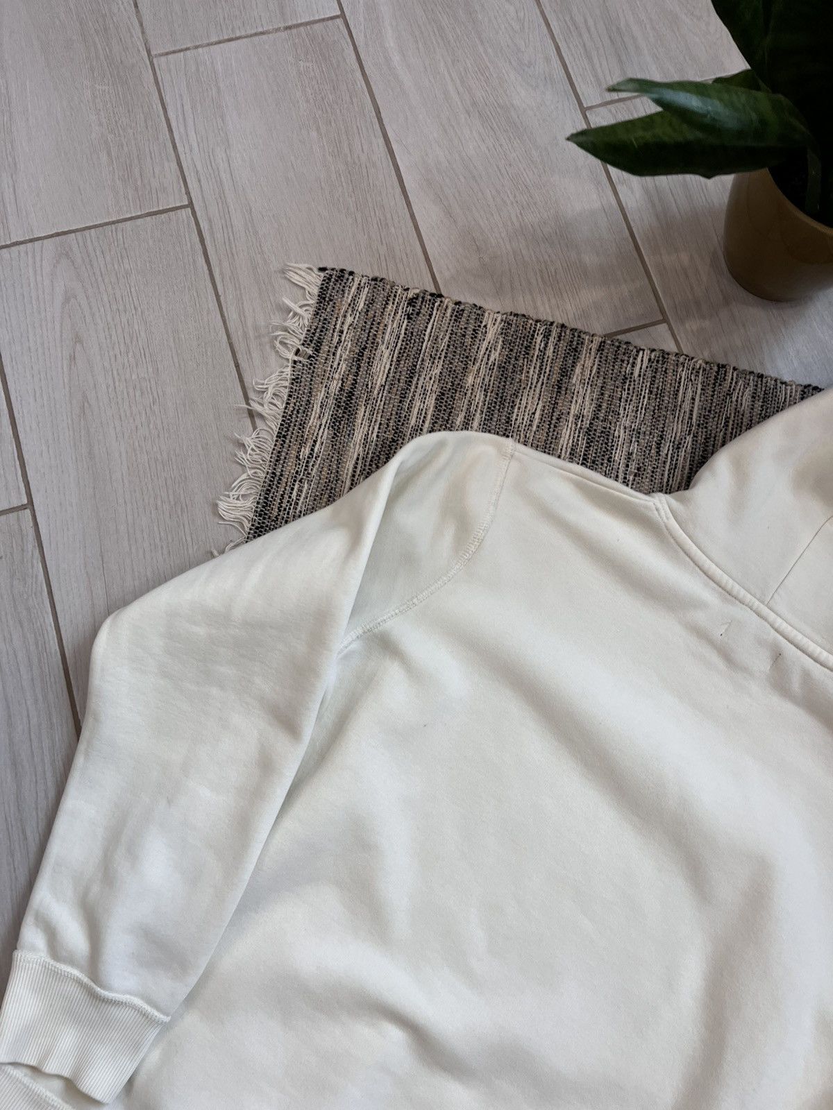 Fred Perry × Vintage Vintage Fred Perry Hoodie Fleece Big Logo Beige oversize Size US XXL / EU 58 / 5 - 14 Thumbnail
