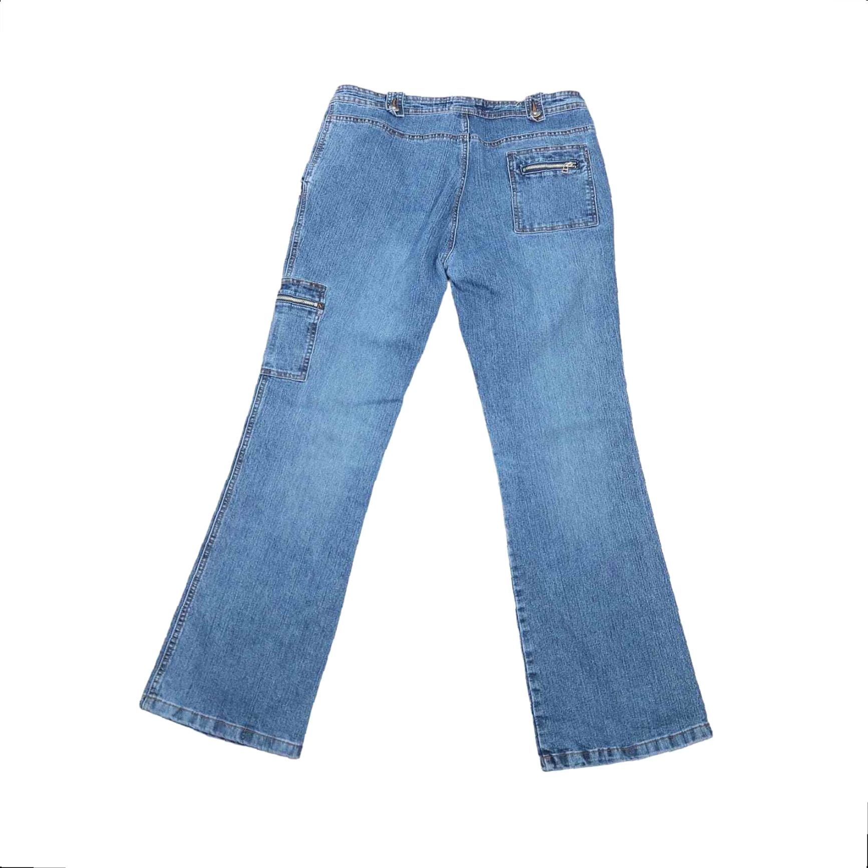 Denime VINTAGE Cosmopolitan Jeans Women Low Rise Bootcut Cargo Pocket Medium Wash 10 Denim Jeans Size 32" / US 10 / IT 46 - 3 Thumbnail