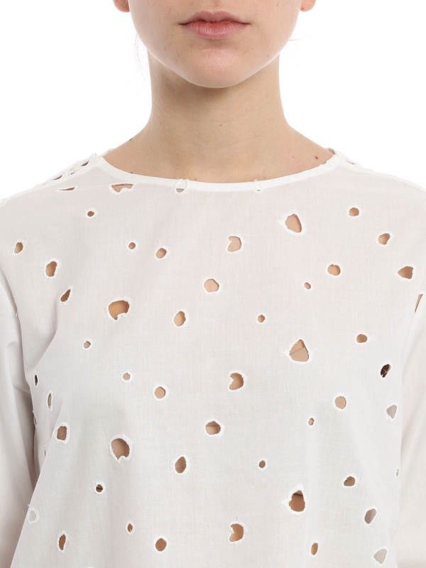 Issey Miyake 🔥Rare Vintage Tsumori Chisato Perforated Geometric Shirt Size M / US 6-8 / IT 42-44 - 2 Thumbnail