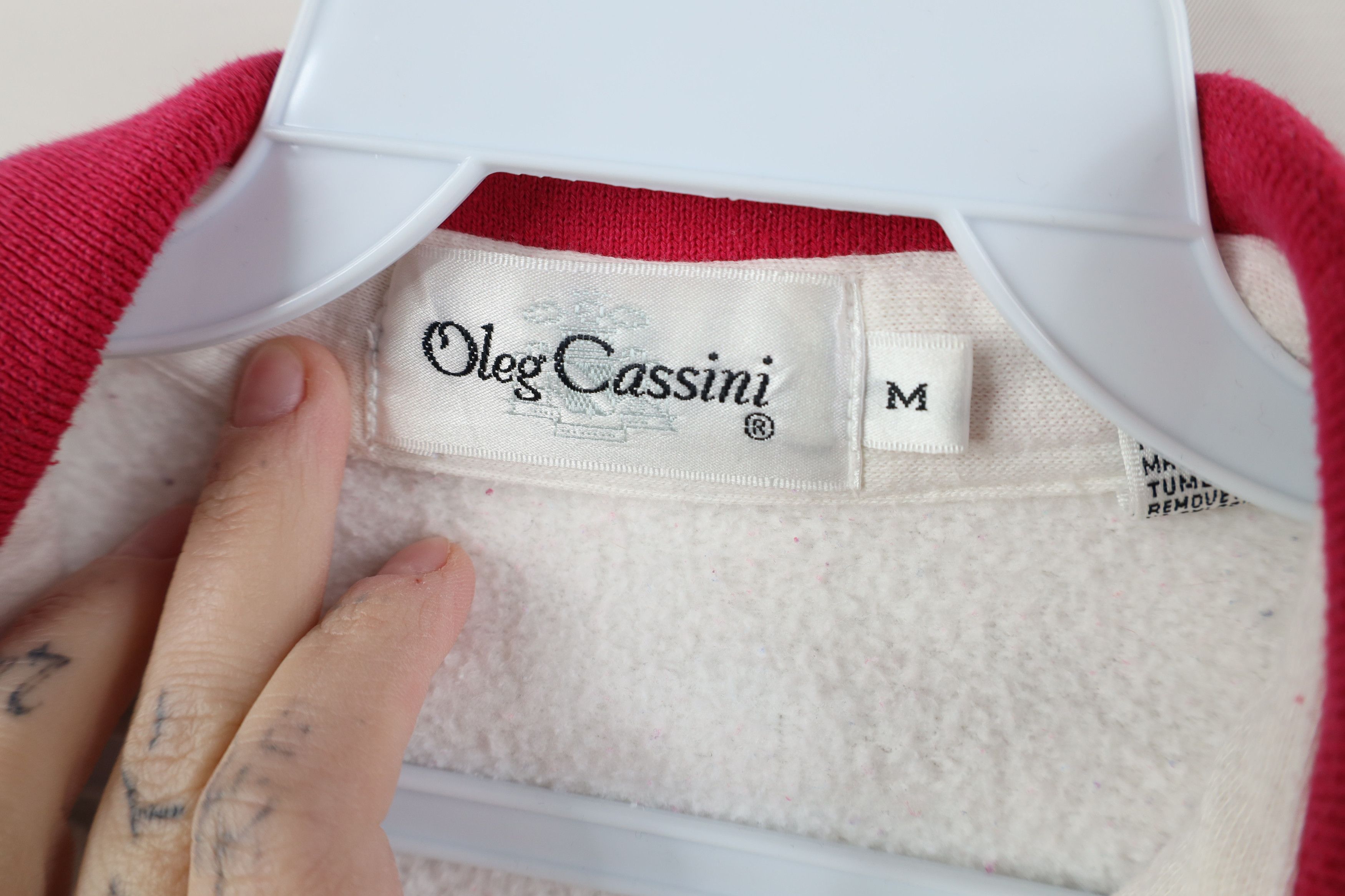 Vintage Vintage 80s 90s Oleg Cassini Collared Pullover Sweatshirt Size US M / EU 48-50 / 2 - 10 Thumbnail