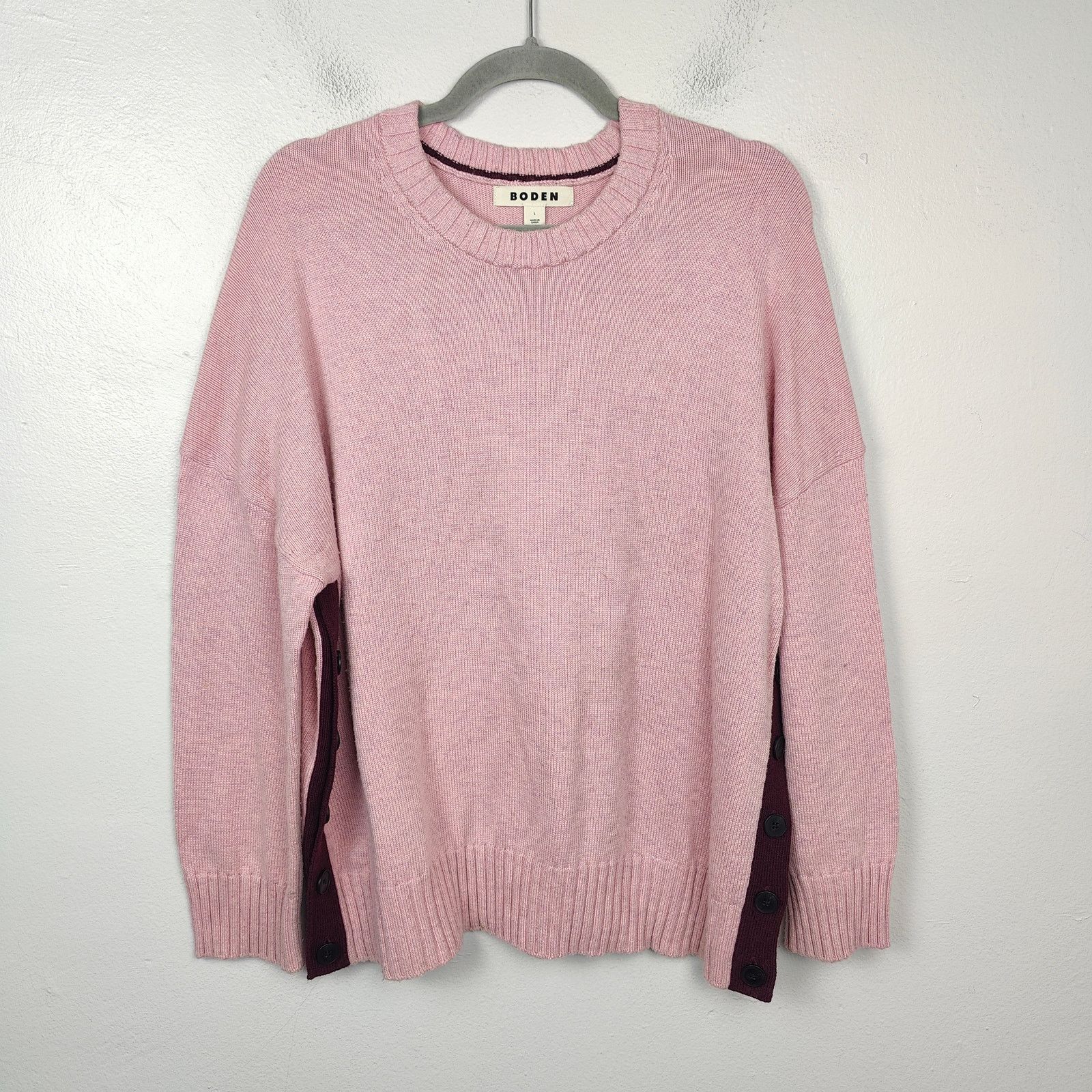Boden Boden Zia Hano Button Side Jumper Sweater Womens Large Size L / US 10 / IT 46 - 1 Thumbnail