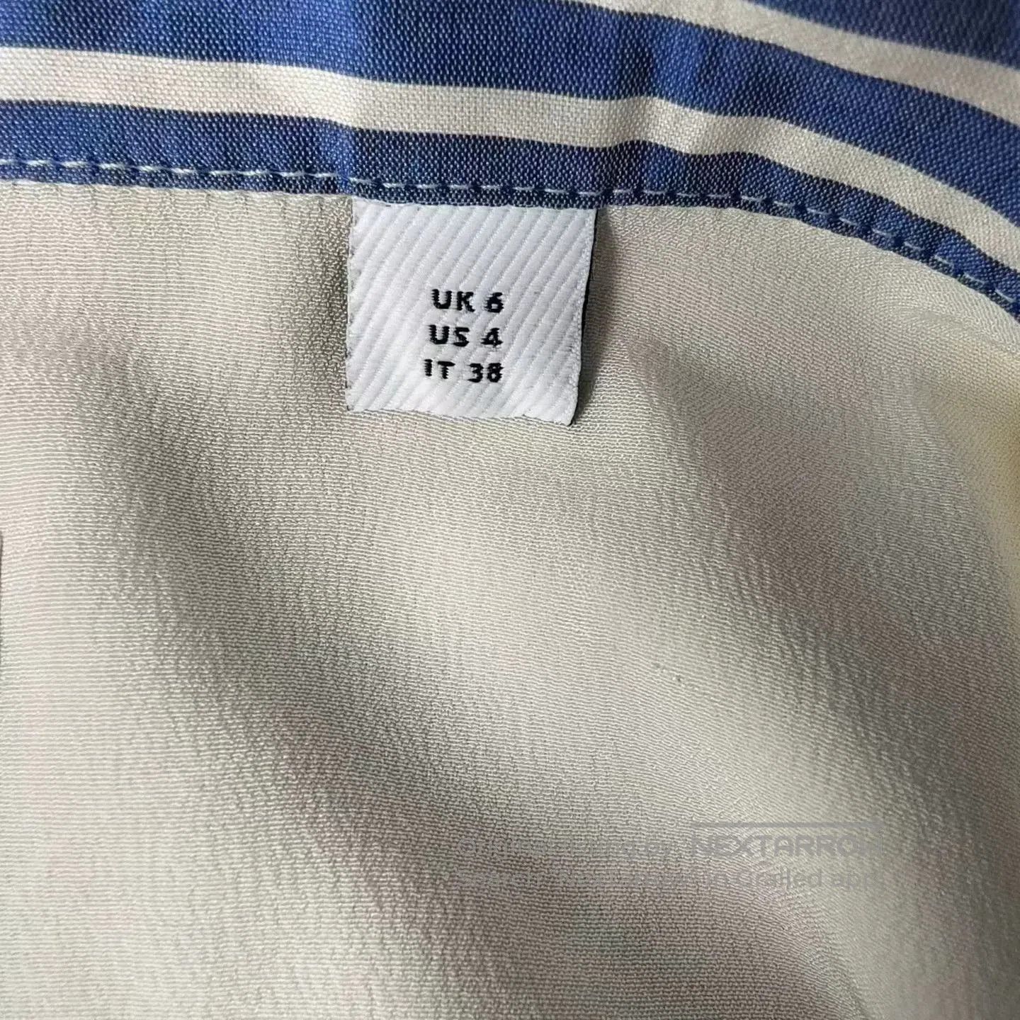 Burberry burberry blue white striped silk shirt. Size M / US 6-8 / IT 42-44 - 4 Thumbnail