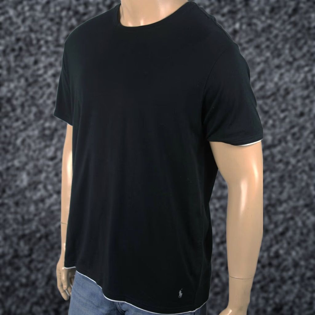 Polo Ralph Lauren Polo Ralph Lauren T-Shirt Black 4D-Flex Classic Crewneck Tee NWT XL Mens Cotton Blend Short Sleeve Crewneck Shirt Size US XL / EU 56 / 4 - 1 Preview