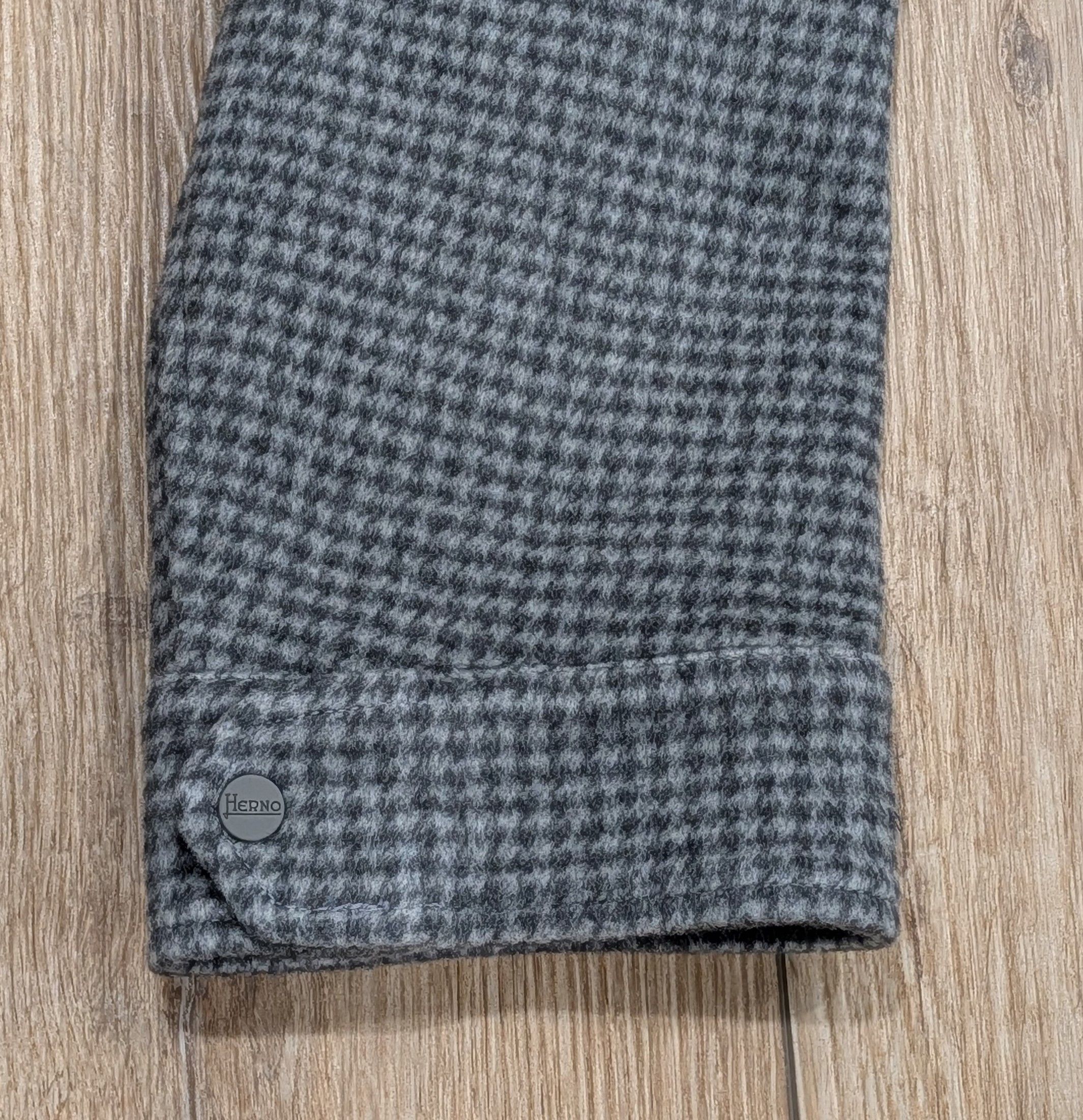 Herno HERNO Houndstooth Cashmere Shirt Jacket Pearl Gray 56 US 46 Size US XL / EU 56 / 4 - 8 Thumbnail