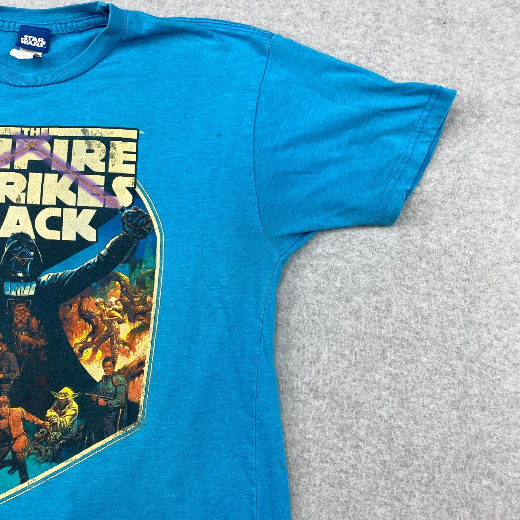 Star Wars VINTAGE Star Wars Shirt Mens L Blue Empire Strikes Back Graphic Print Logo 90s Theme Size US L / EU 52-54 / 3 - 5 Thumbnail