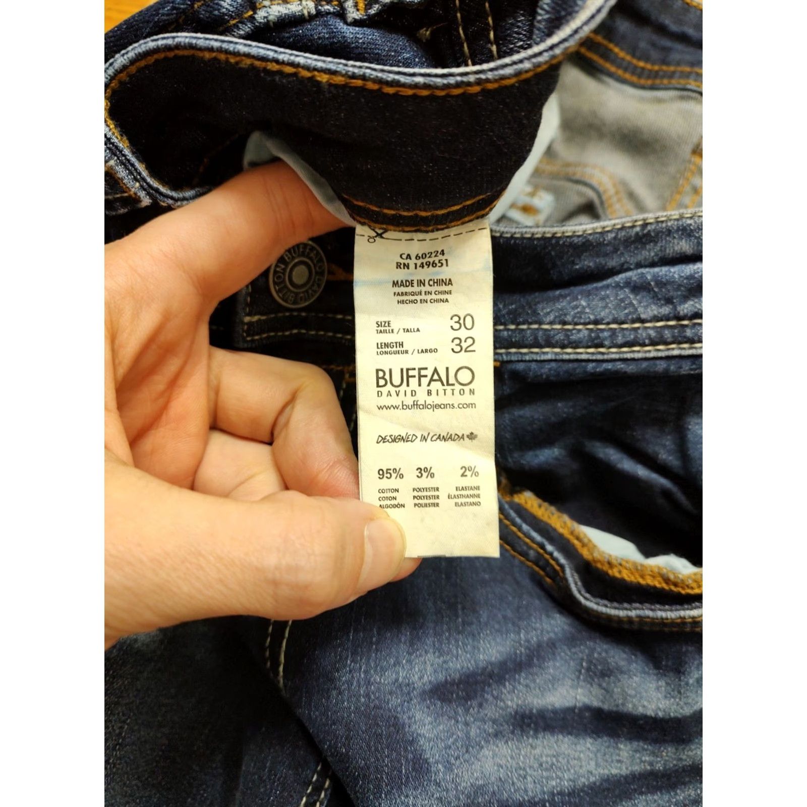 Buffalo David Bitton VINTAGE Buffalo David Bitton Driven-X Basic Straight Stretch Denim Jeans Mens Tag 30x32 Size US 30 / EU 46 - 6 Thumbnail