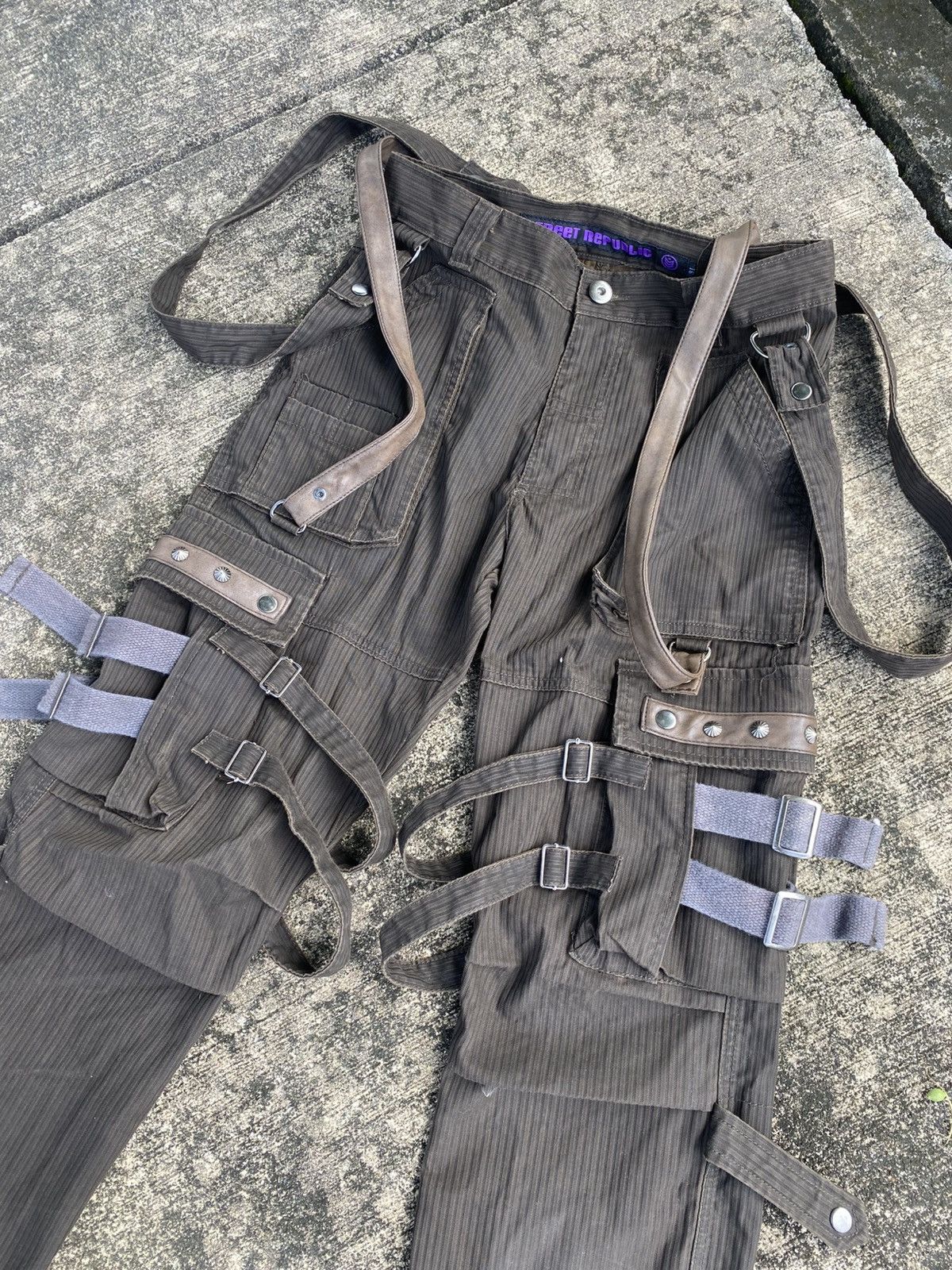 If Six Was Nine Vintage Japanese Brands Street Republic Bondage Cargopants Size US 31 - 5 Thumbnail