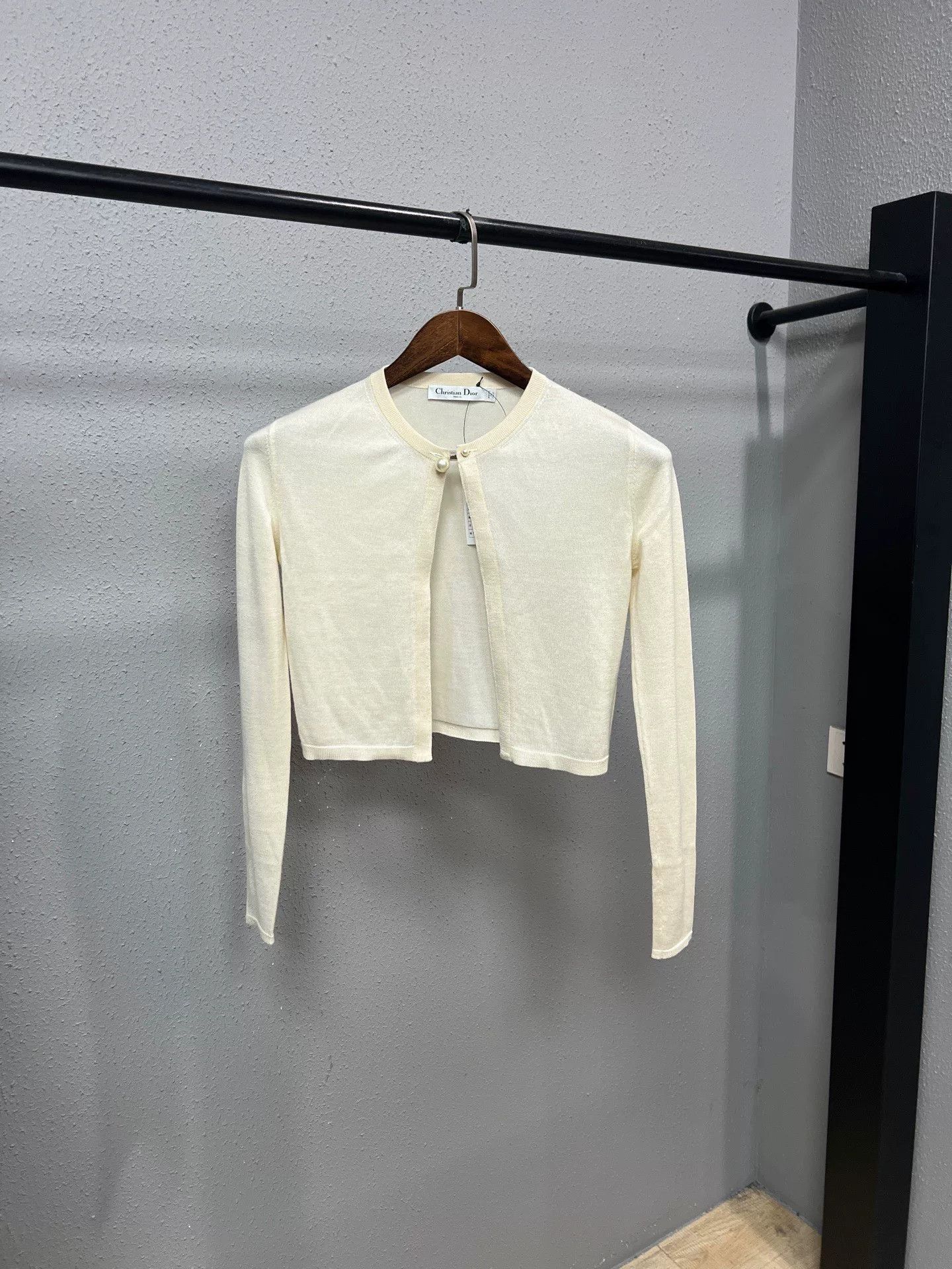 Dior Dior Cream Cardigan with Pearl Buttons Size S / US 4 / IT 40 - 1 Thumbnail