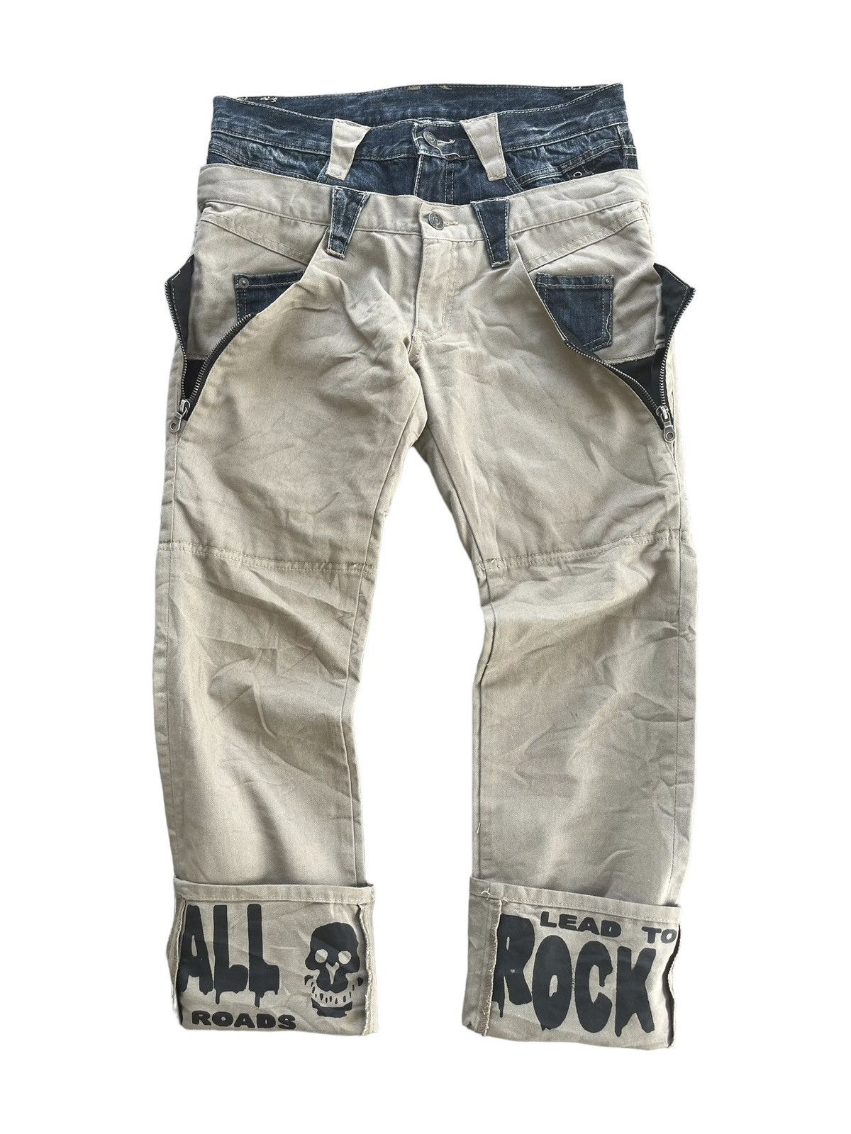 PPFM PPFM DOUBLE LAYER HYBRID DENIM SEDITIONARIES JAPANESE PUNK Size US 29 - 3 Thumbnail