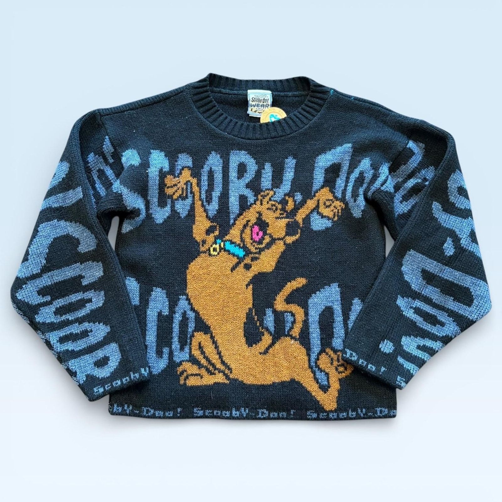 Vintage Vtg Scooby-Doo Wear Sweater Kids 10-12 Knit Cartoon 90s Size US XXS / EU 40 - 1 Thumbnail