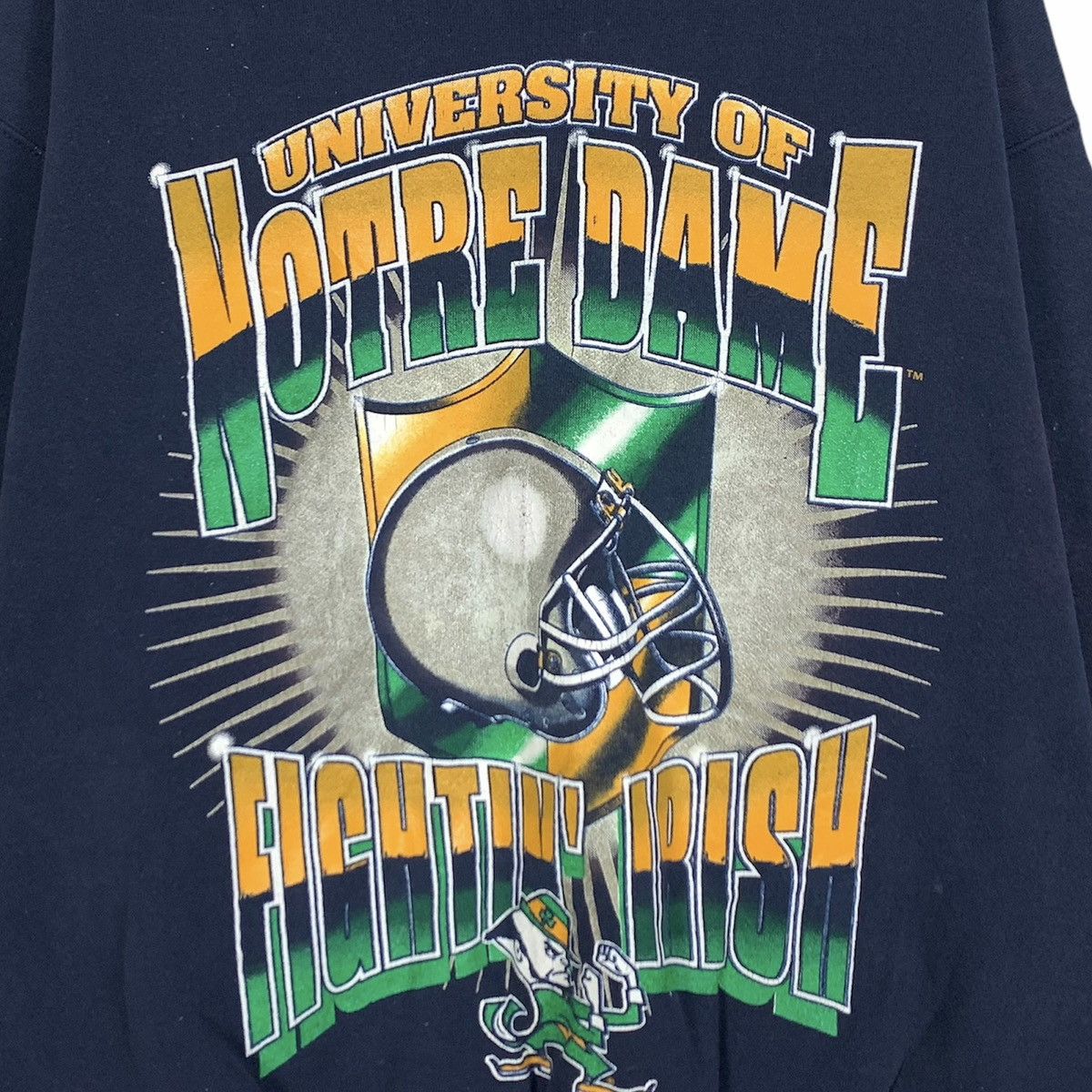 Tultex × Vintage Vintage Distressed 90s Tultex Notre Dame Fighting Irish Size US L / EU 52-54 / 3 - 4 Thumbnail