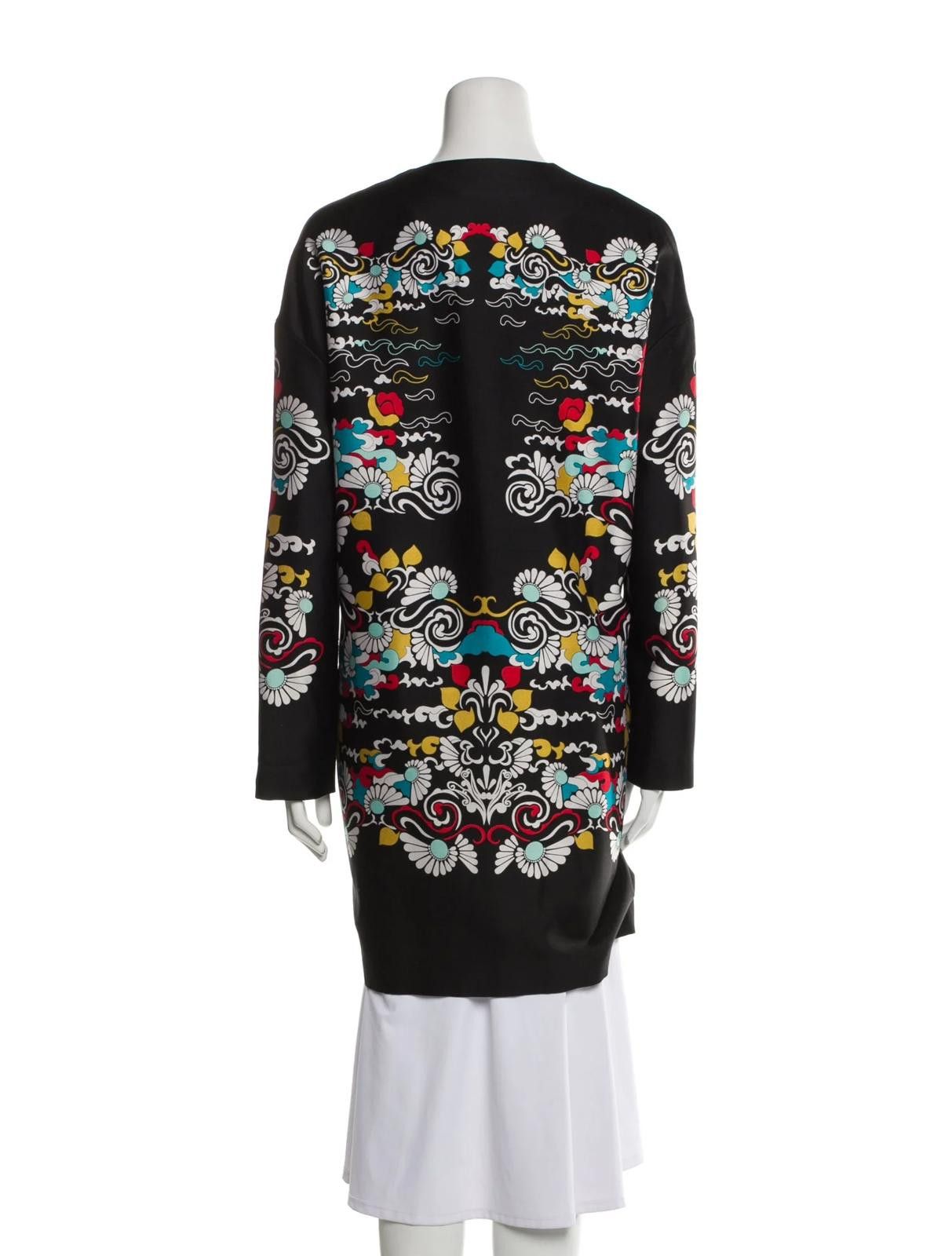 Diane von Furstenberg Diane von Furstenberg Wool Floral Print Coat Size: S Size S / US 4 / IT 40 - 3 Thumbnail