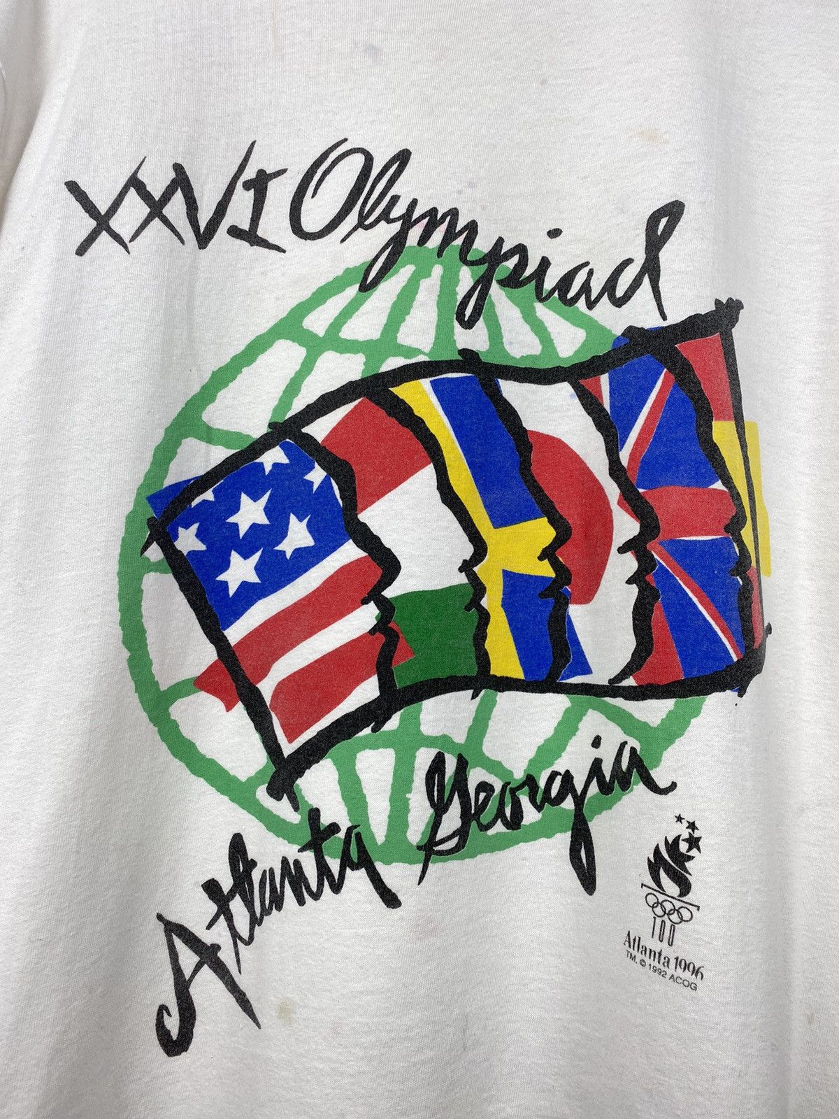 USA Olympics Vintage Atlanta 1996 Olympic Games Y2K T Shirt Tee Champion Size US L / EU 52-54 / 3 - 2 Thumbnail