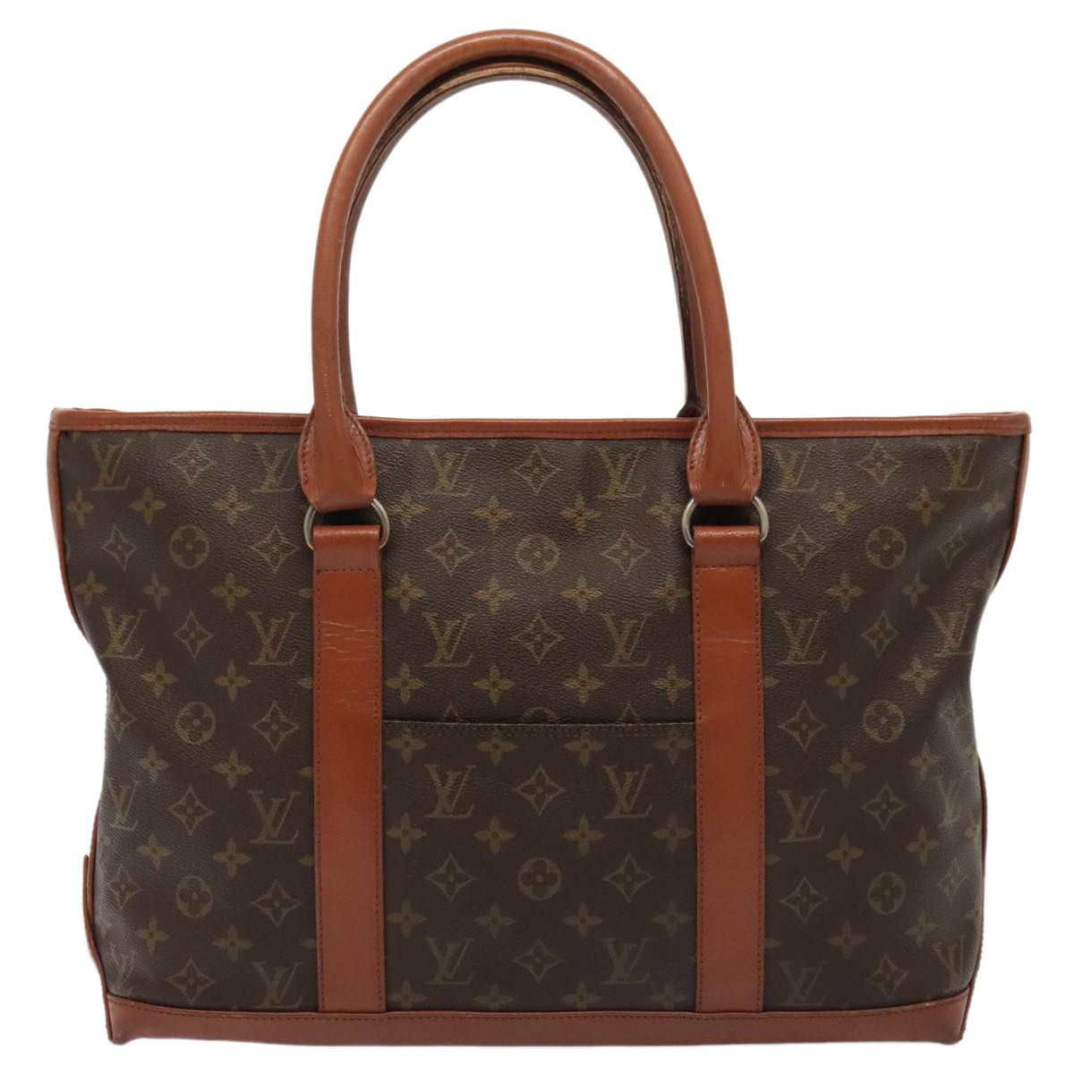 Weekend Pm Brown Canvas Tote Bag (Pre-Owned)