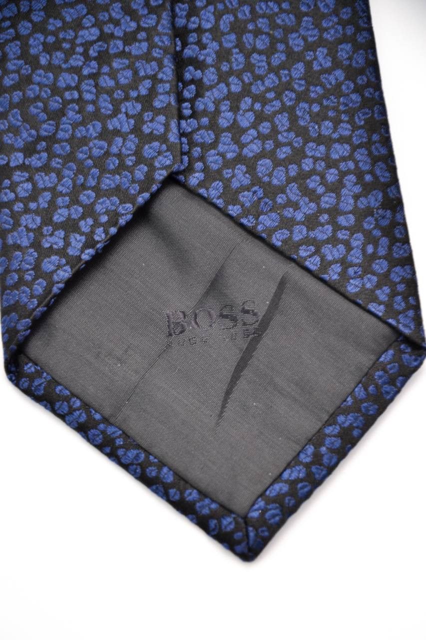 Hugo Boss HUGO BOSS Silk tie Dark Blue Size ONE SIZE - 4 Thumbnail