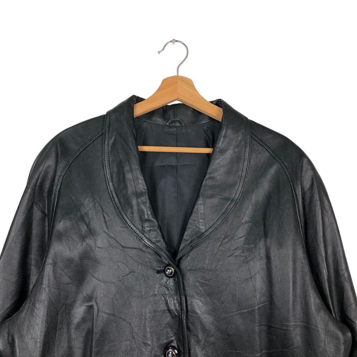 Japanese Brand 🔥VINTAGE GENUINE LEATHER JACKET JAPAN INSPIRE RICK OWENS Size US M / EU 48-50 / 2 - 2 Thumbnail