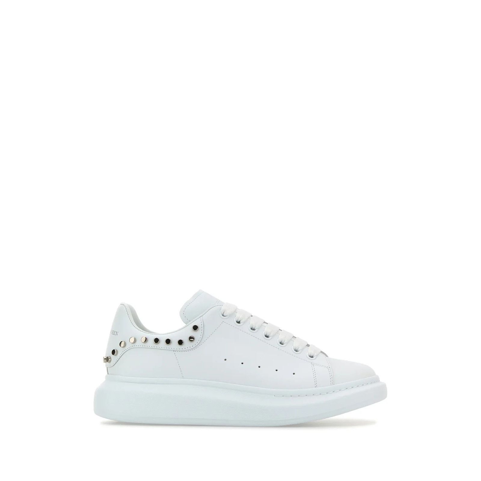 ALEXANDER MCQUEEN White Leather Heeled White Leather Sneaker