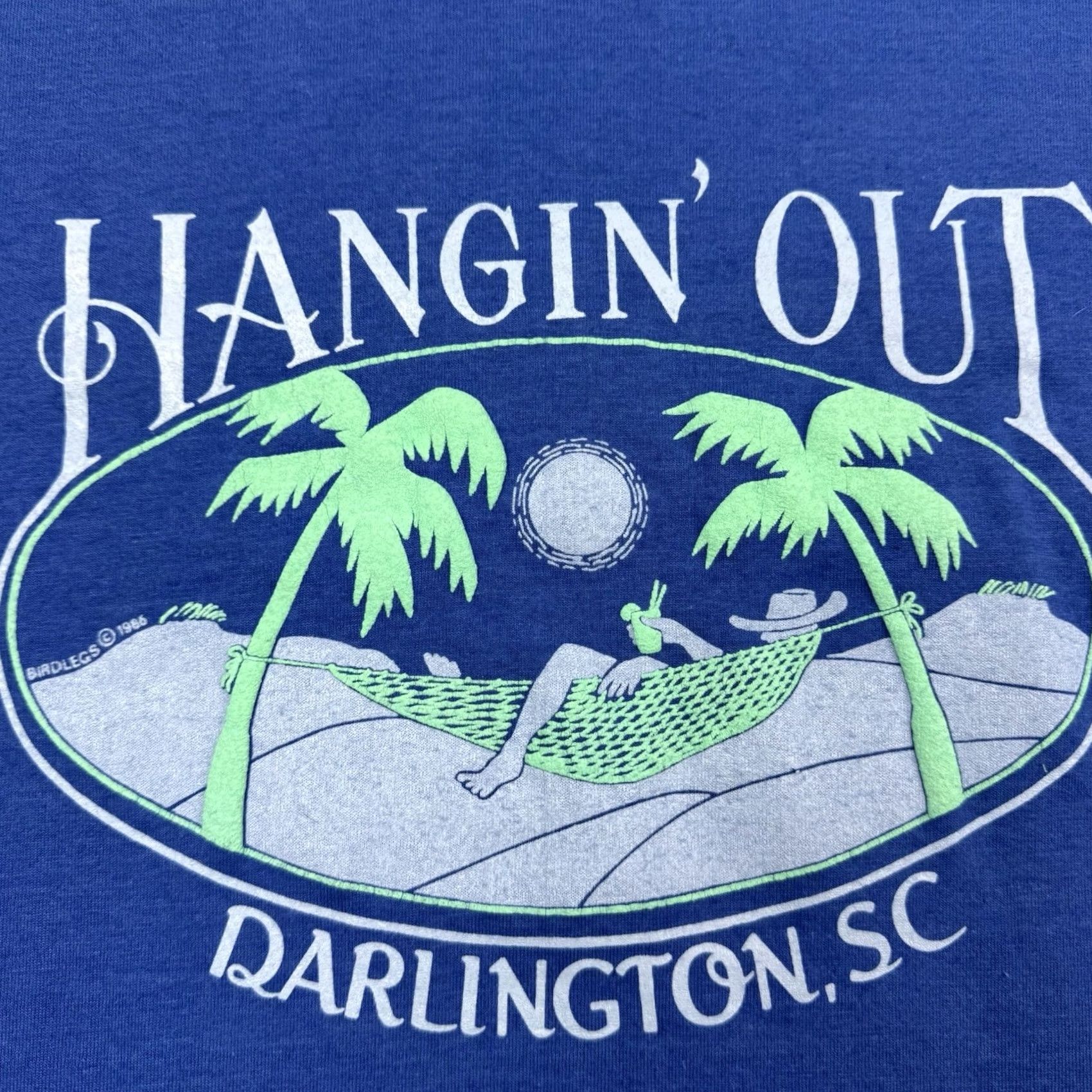 Vintage VINTAGE Darlington South Carolina T Shirt Adult Large 80s Blue Mens Size US L / EU 52-54 / 3 - 3 Thumbnail