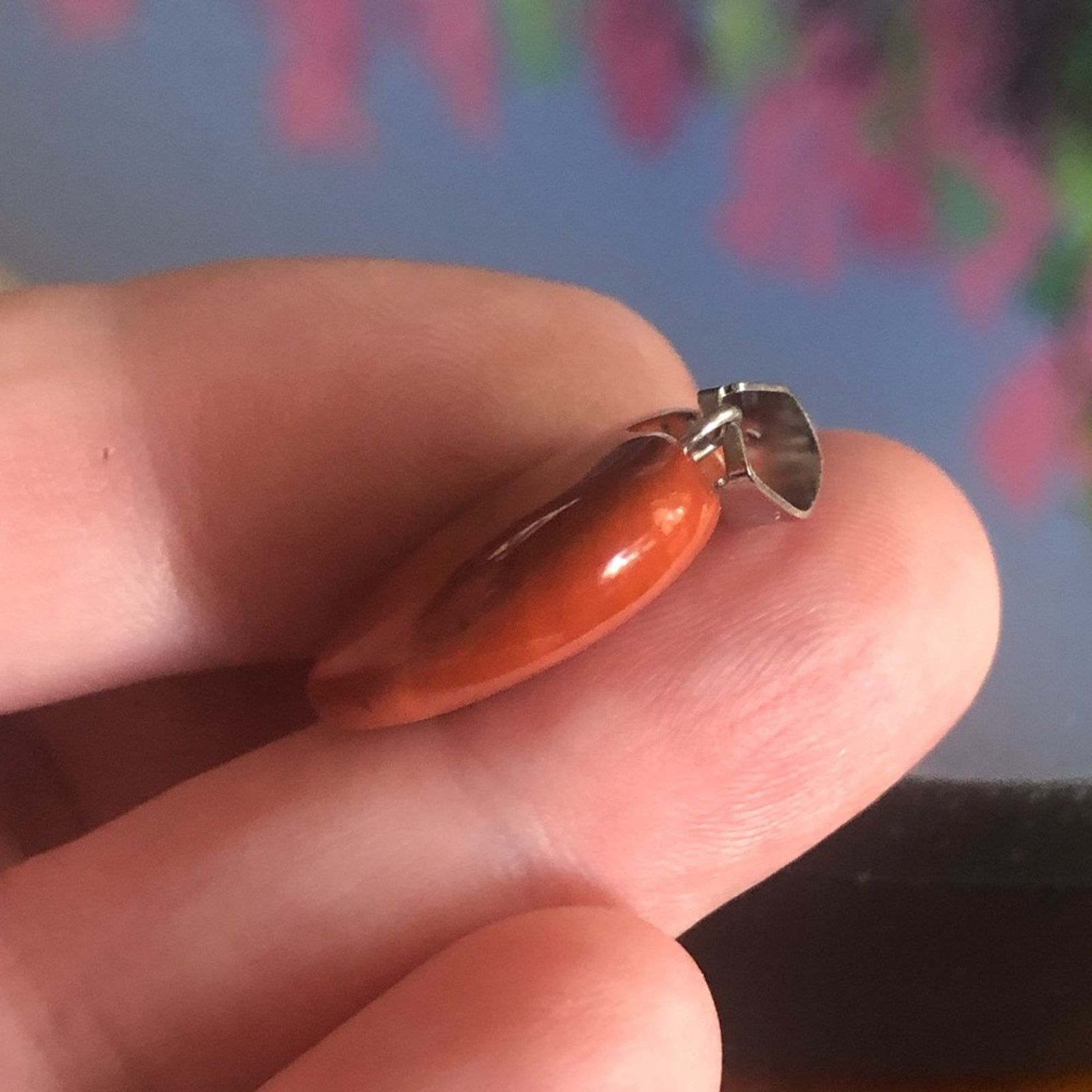 Handmade Handcrafted red jasper heart pendant on chain necklace Size ONE SIZE - 9 Thumbnail