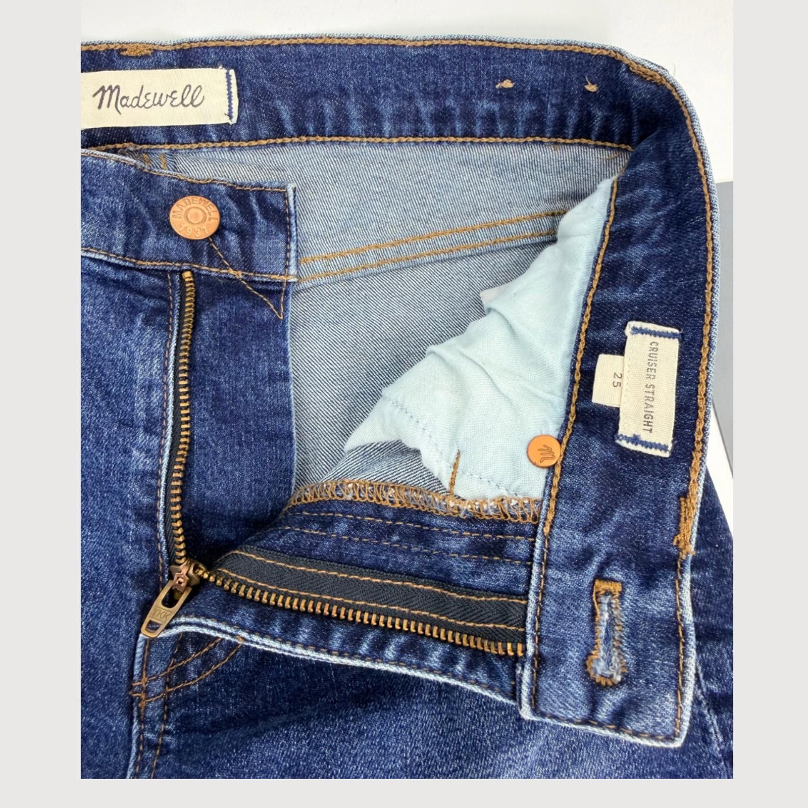 Madewell Madewell Cruiser Straight Jeans Dark Wash 25 High Rise Size 25" / US 0 / IT 36 - 5 Thumbnail