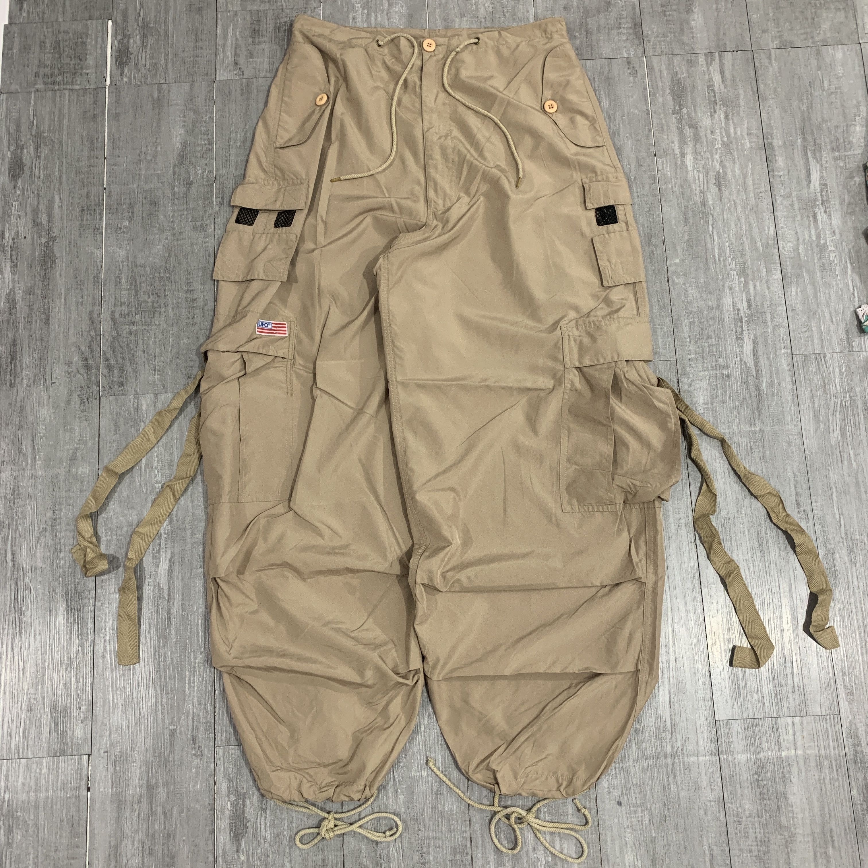 image of Made In USA x Vintage Ufo Bondage Nylon Parachute Cargo Balloon Pants, Men's (Size 30)