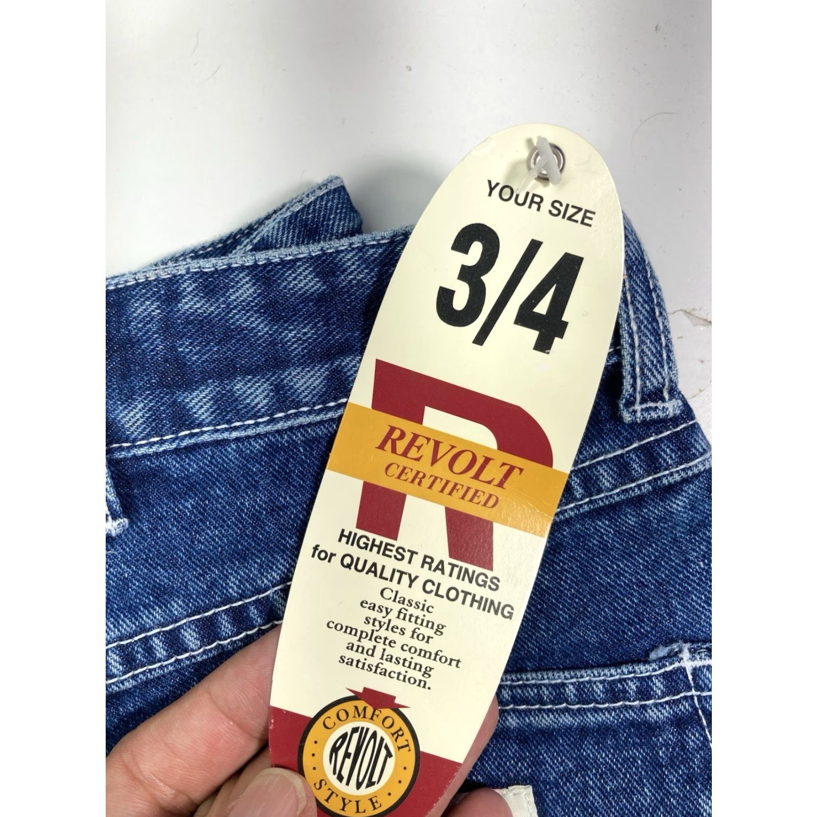 Denime VINTAGE Revolt Jeans Women 26x30 Blue Denim 100% Cotton Bootcut Flair Fit NWT NOS Size 26" / US 2 / IT 38 - 4 Thumbnail