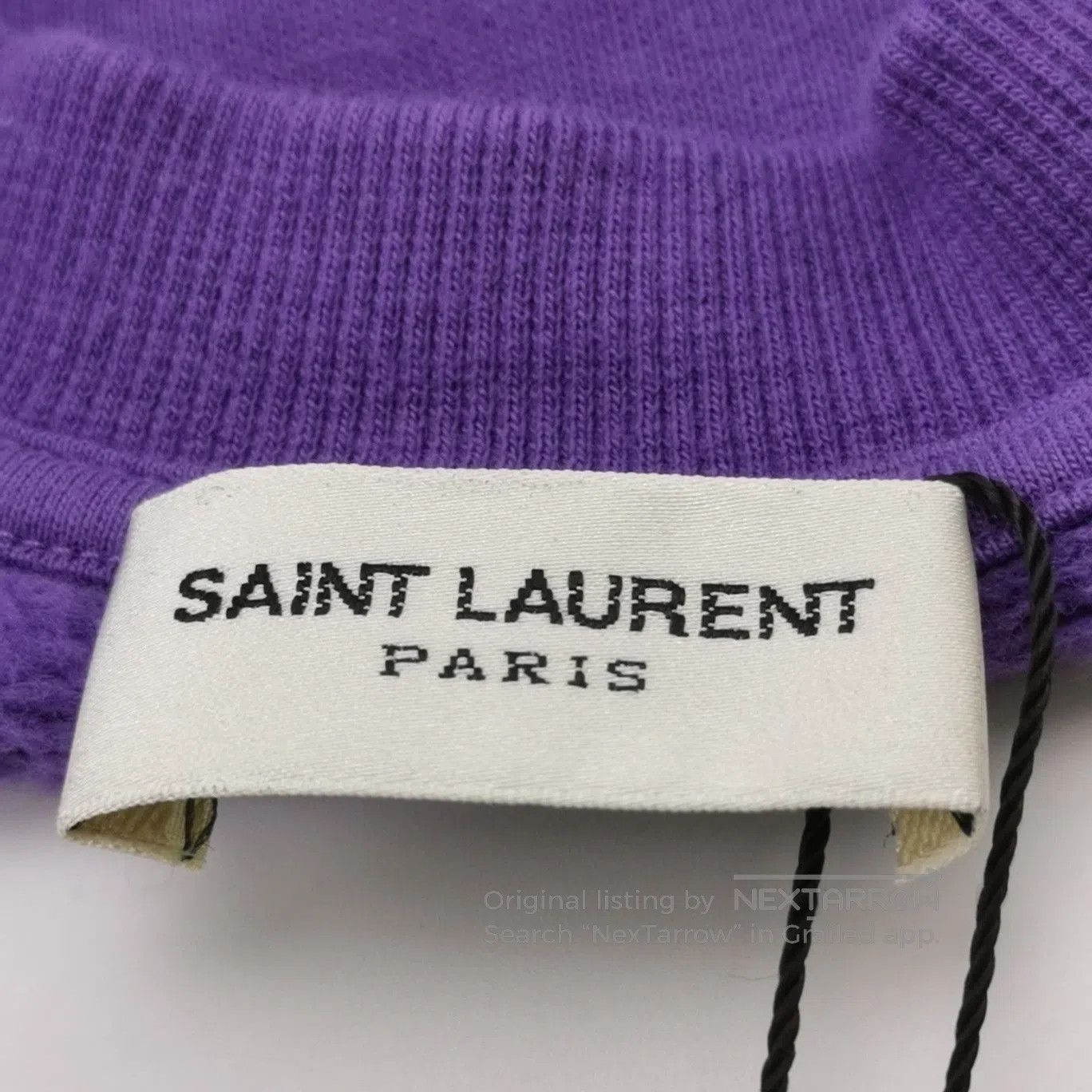 Saint Laurent Paris Saint Laurent Purple Crewneck Sweatshirt XS. Size XS / US 0-2 / IT 36-38 - 4 Thumbnail