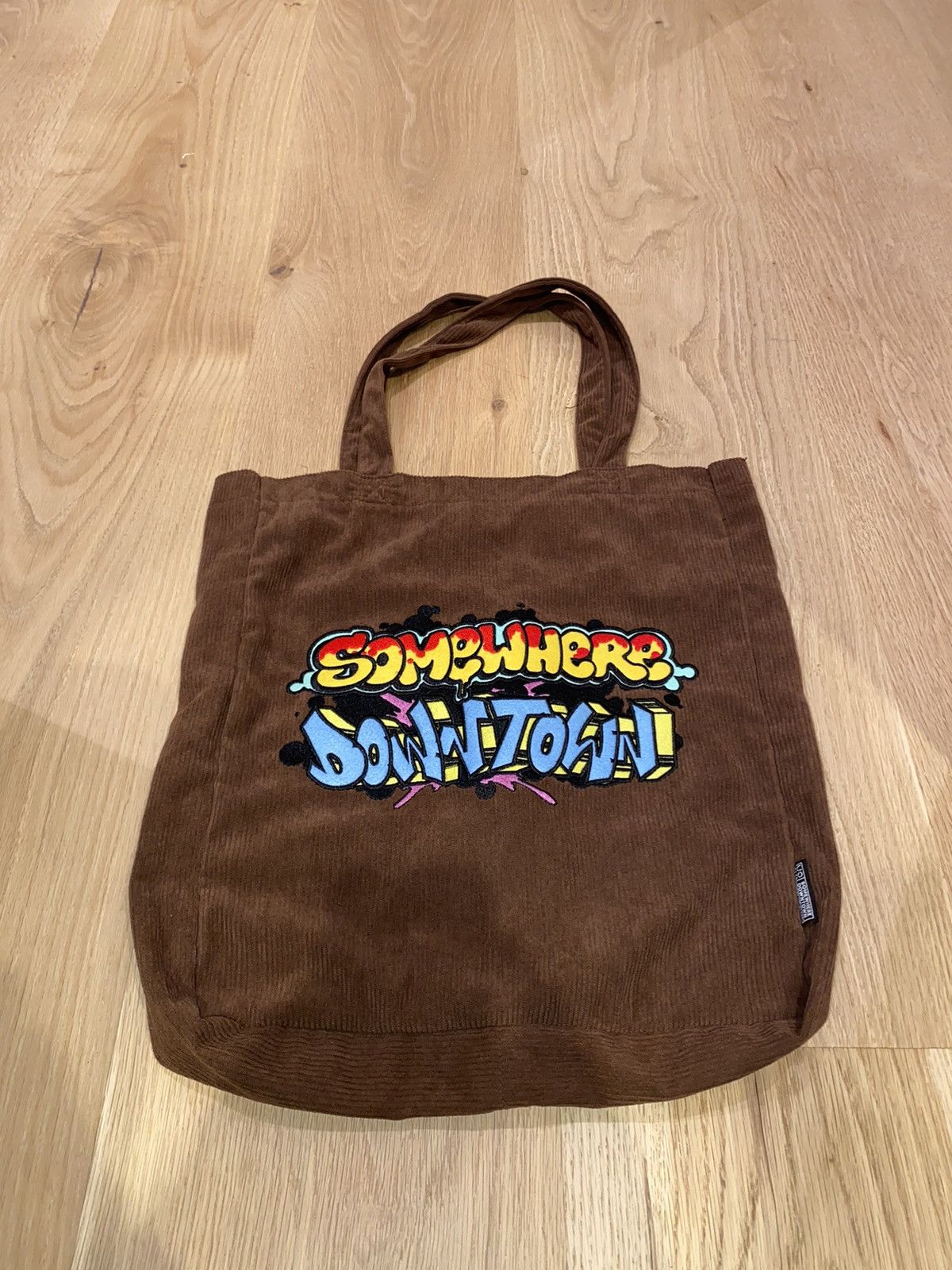 Vintage Somewhere Downtown Corduroy Tote Bag Size ONE SIZE - 1 Thumbnail