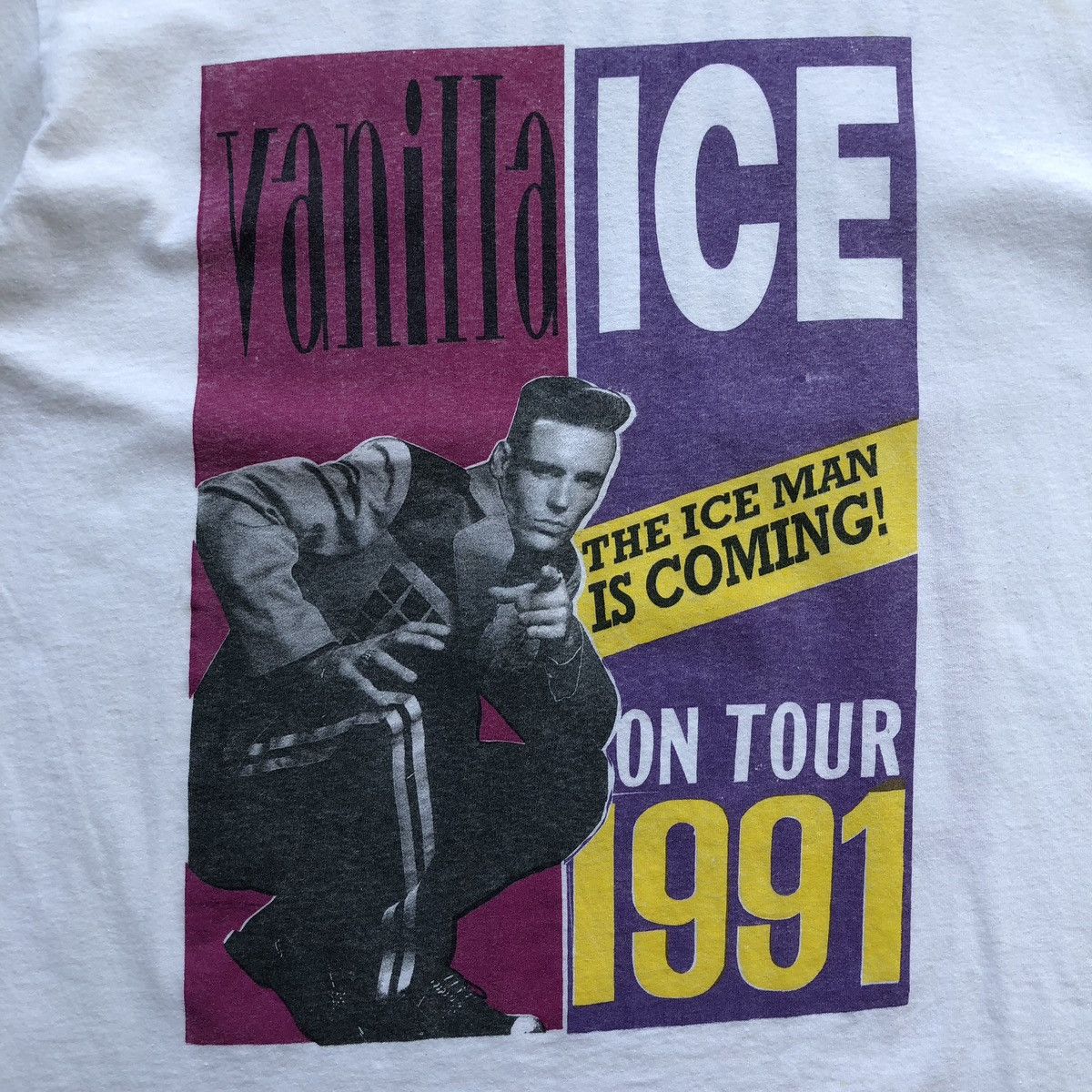 Band Tees Vanilla Ice 1991 On Tour The Ice Man Is Vintage 90’s T-Shirt Size US XXL / EU 58 / 5 - 6 Thumbnail