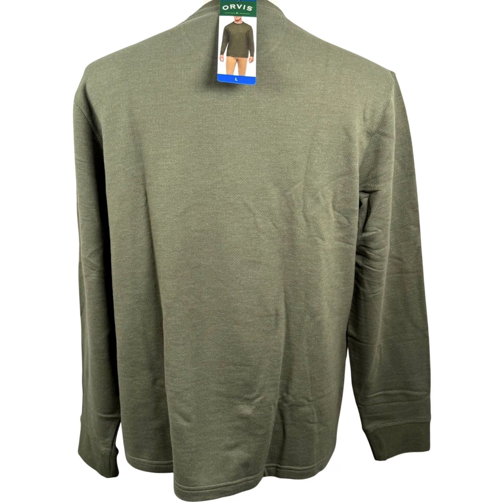 Orvis Orvis Mens Large Shirt Olive Green Crewneck Long Sleeve Gorpcore Fall Travel NWT Size US L / EU 52-54 / 3 - 3 Thumbnail