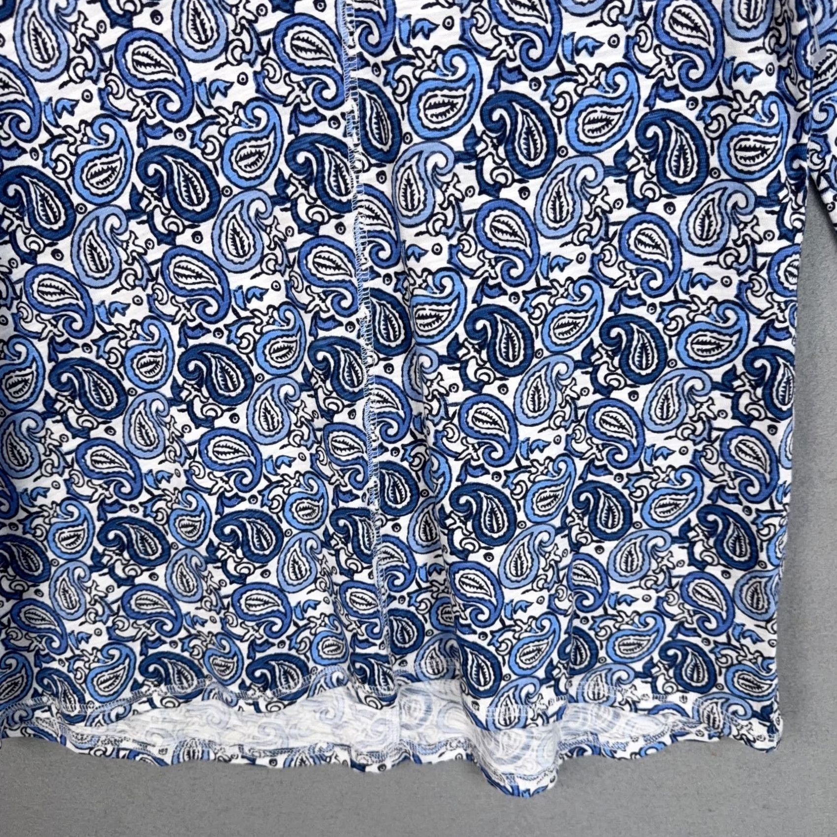 Habitat Escape by Habitat Clothes Shirt Womens XS Blue Paisley Scoop Neck Tunic Top Size XS / US 0-2 / IT 36-38 - 3 Thumbnail