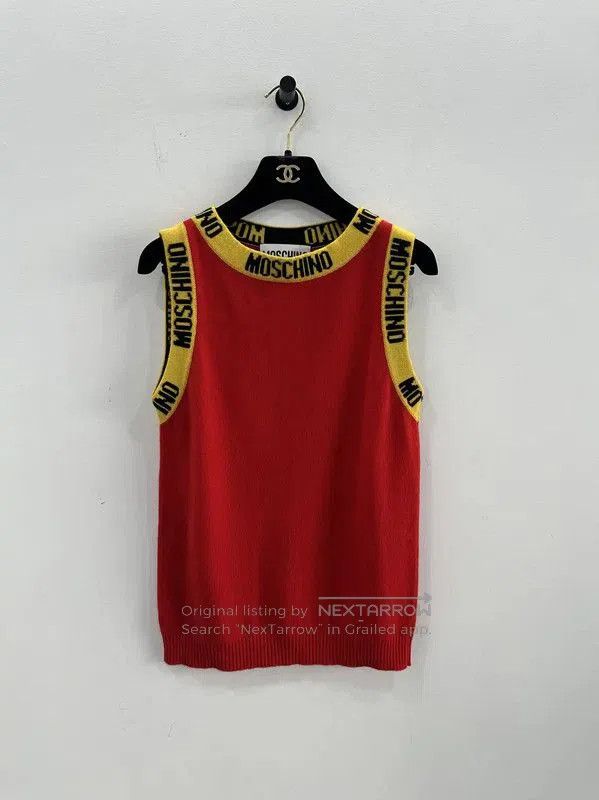 Moschino Moschino Red Wool Women’s Sleeveless Top . Size M / US 6-8 / IT 42-44 - 1 Thumbnail