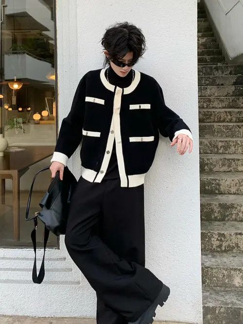 VIBE Black Cardigan Sweater Size US M / EU 48-50 / 2 - 2 Thumbnail