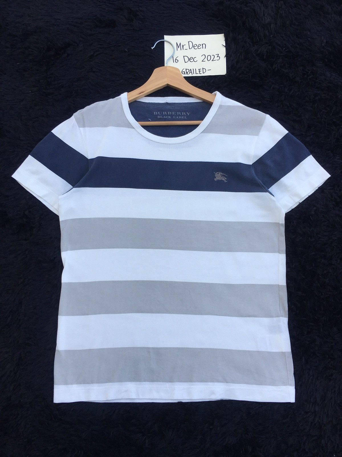 Burberry Rare Vintage Burberry Stripes Tshirt Size US M / EU 48-50 / 2 - 1 Thumbnail