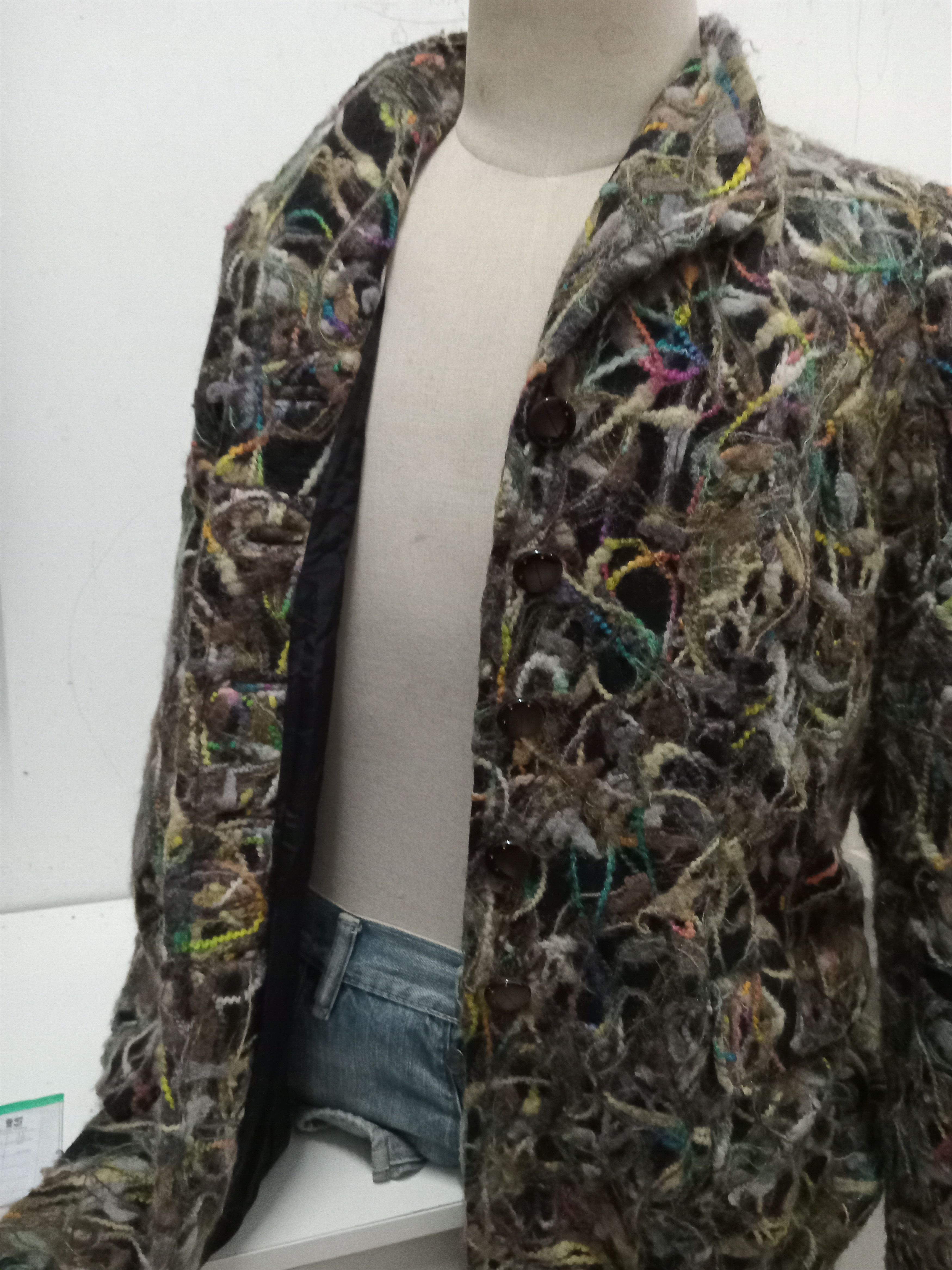 Homespun Knitwear × Issey Miyake × Japanese Brand Vintage Issey Miyake Knitwear Jacket Size US L / EU 52-54 / 3 - 7 Thumbnail