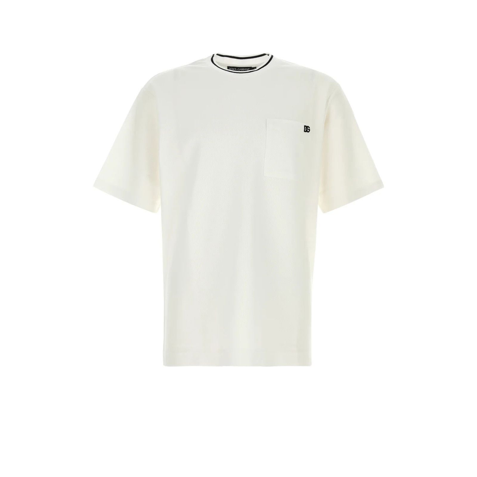 DOLCE & GABBANA White Piquet T-Shirt New & Authentic (Men's