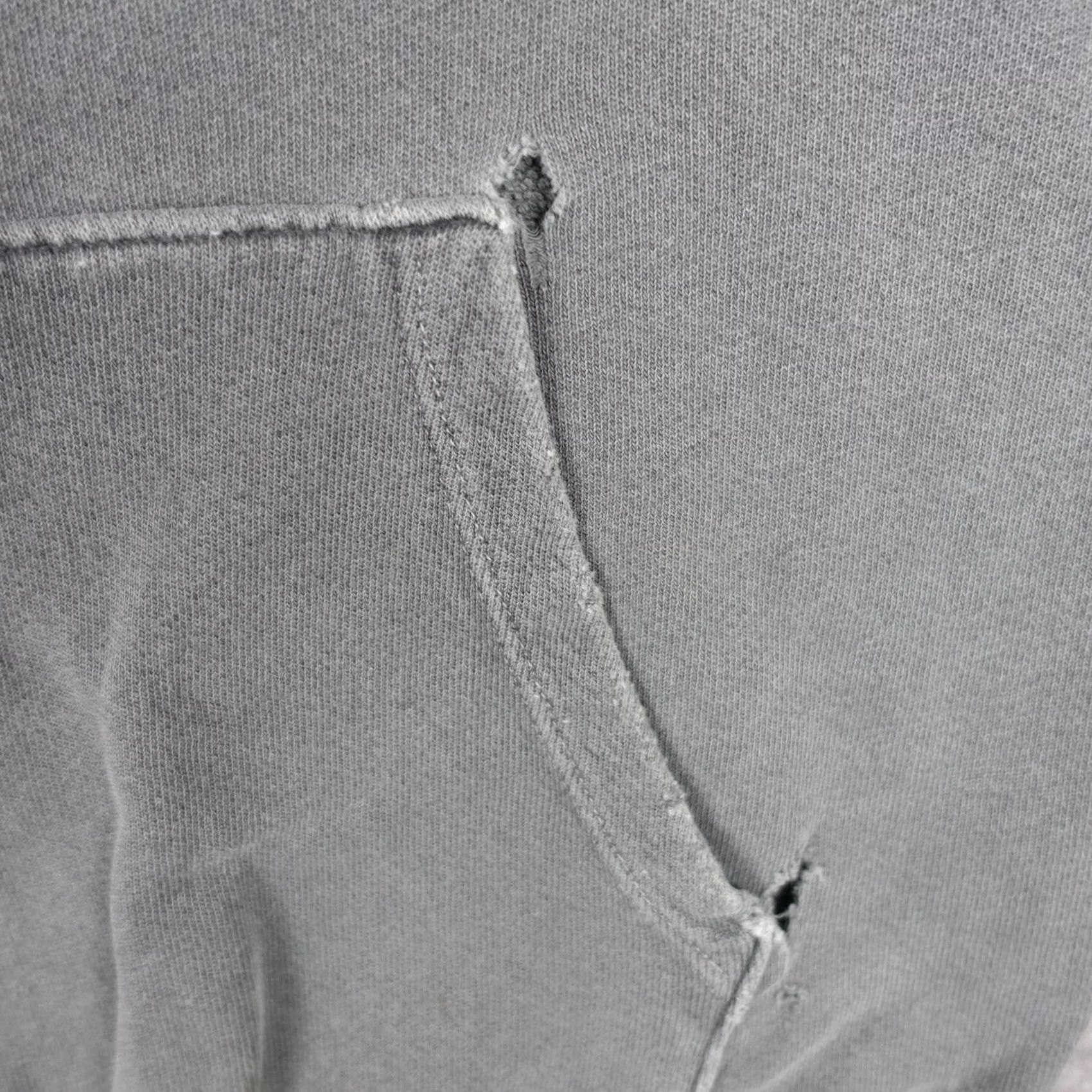 Vintage Joah Brown Hoodie Womens One Size Gray Full Zip Cotton Thrashed Grungy Casual Size ONE SIZE - 6 Thumbnail