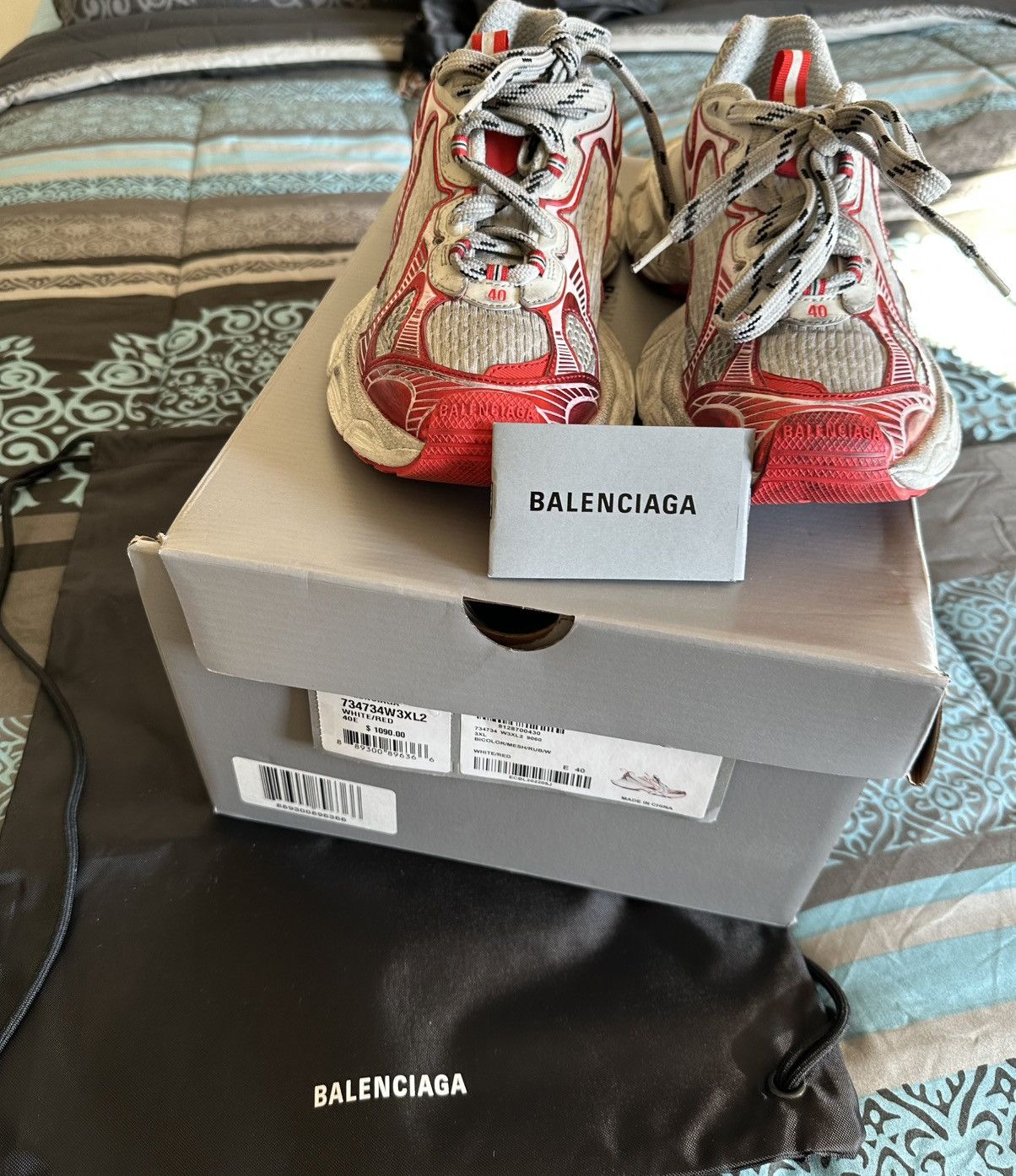 Balenciaga BALENCIAGA 3XL Distressed Mesh and Rubber Sneakers Size US 7 / EU 40 - 3 Thumbnail