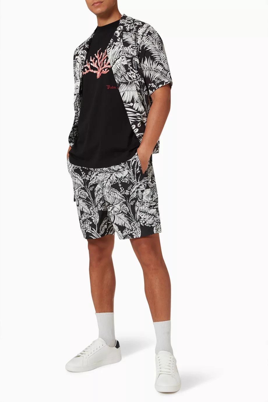 Palm Angels o1y0325 Patterned Shirt in Black/White Size US S / EU 44-46 / 1 - 4 Thumbnail