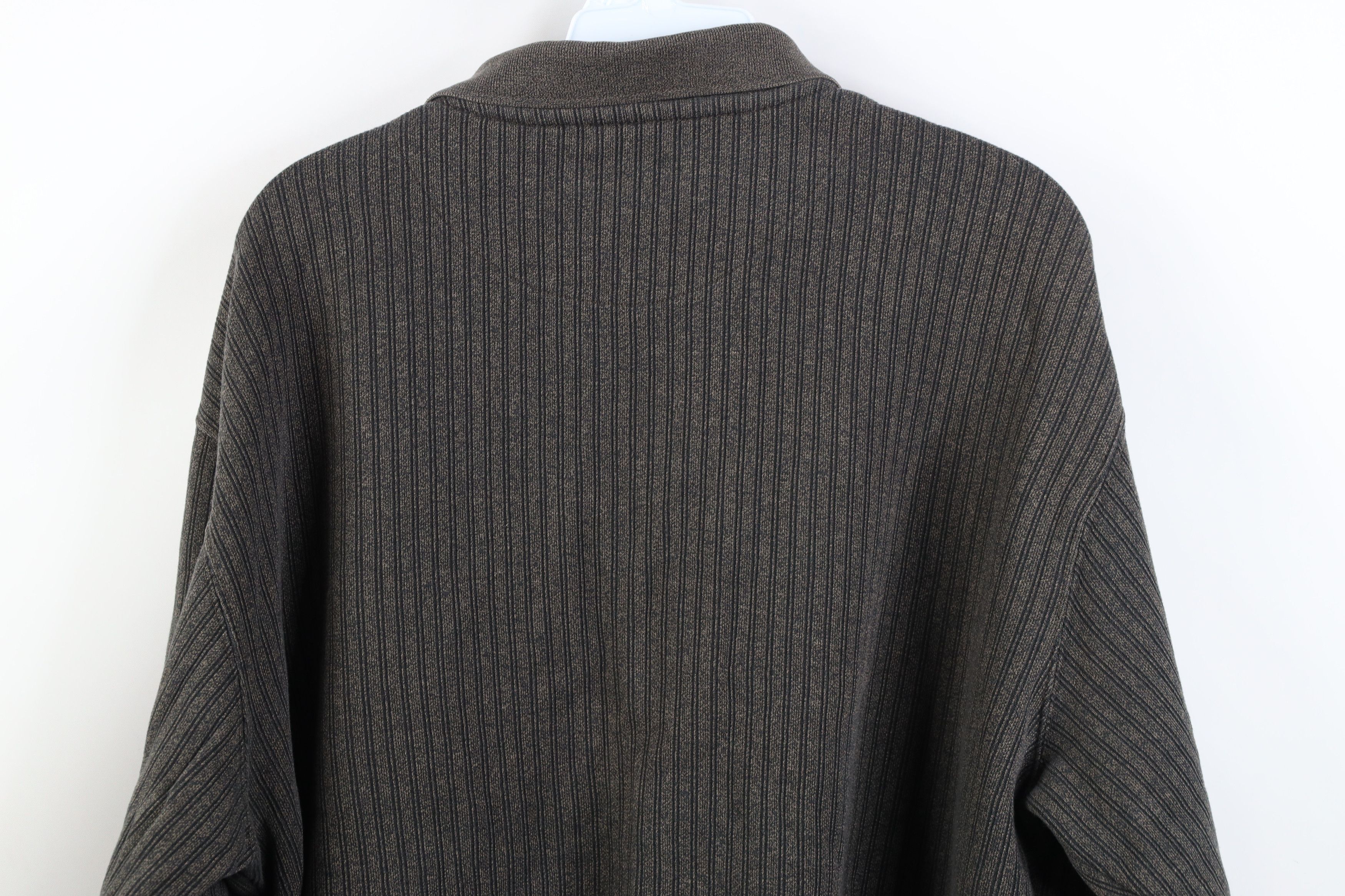 Vintage Vintage 90s Streetwear Ribbed Knit Long Sleeve Rugby Polo Size US XL / EU 56 / 4 - 10 Thumbnail