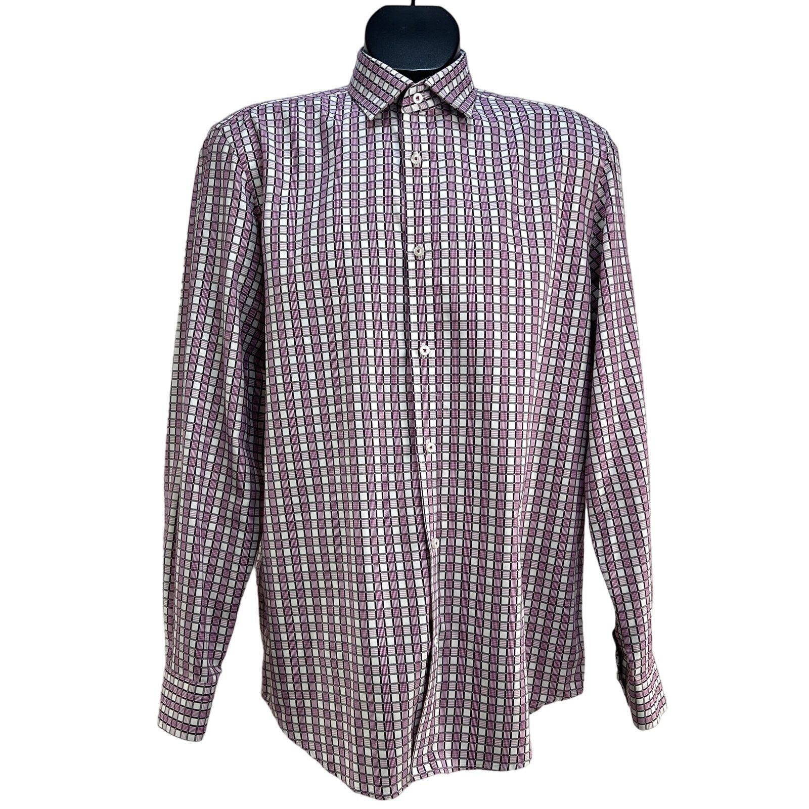 Vintage Robert Graham Button Down Shirt Check Grid Print Size US M / EU 48-50 / 2 - 1 Thumbnail