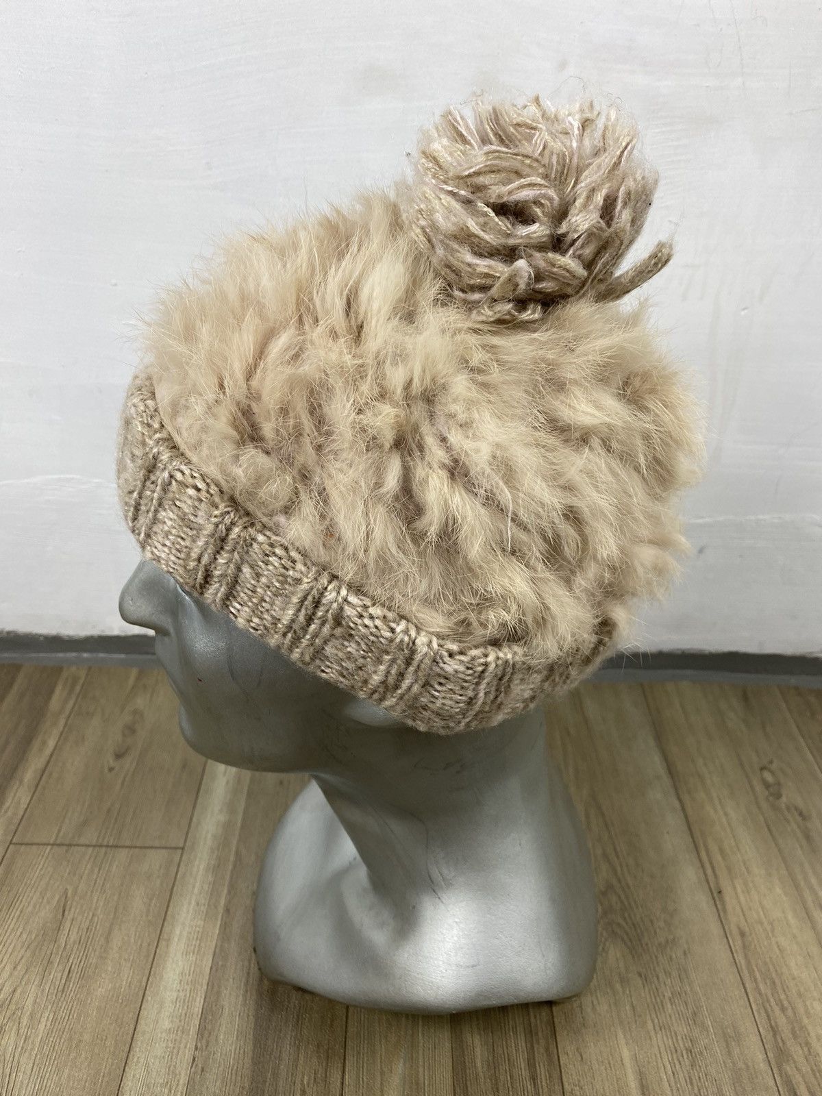 Japanese Brand Polcadot Japanese Fur Beanie Hats Size ONE SIZE - 3 Thumbnail